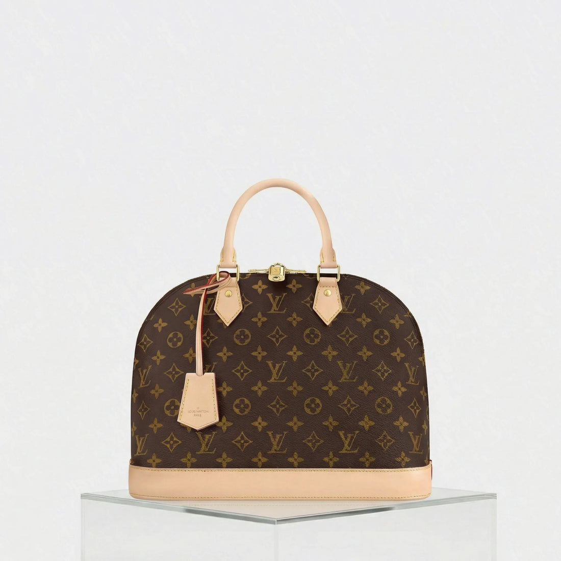 Louis Vuitton Alma MM Monogram Canvas Handbag, Front