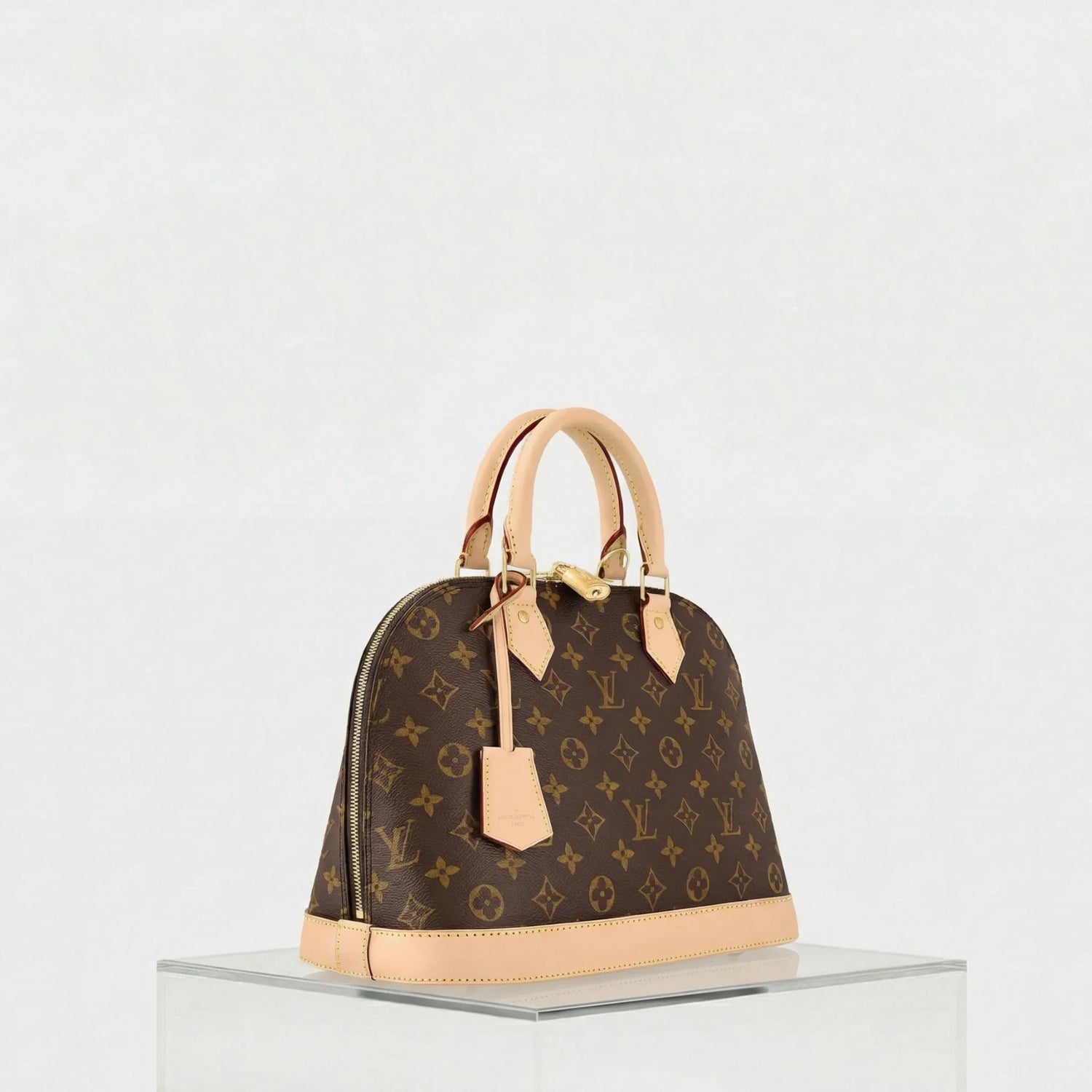 Louis Vuitton Alma MM Monogram Canvas Handbag, Side