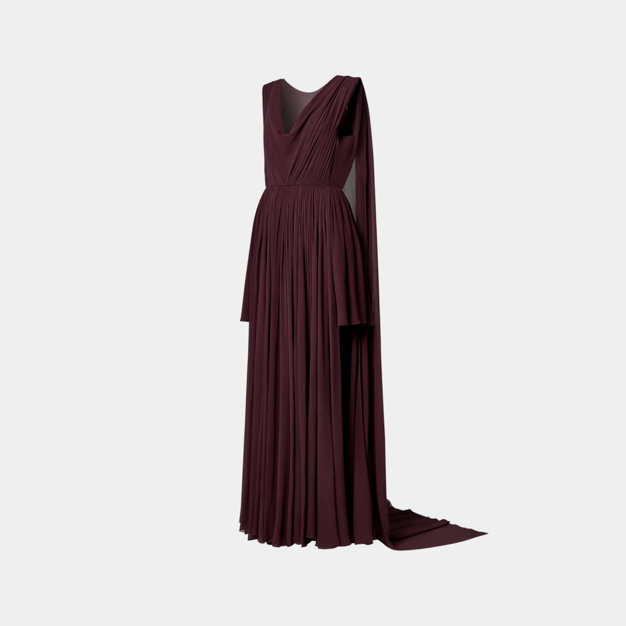 Cape Back Asymmetrical Gown