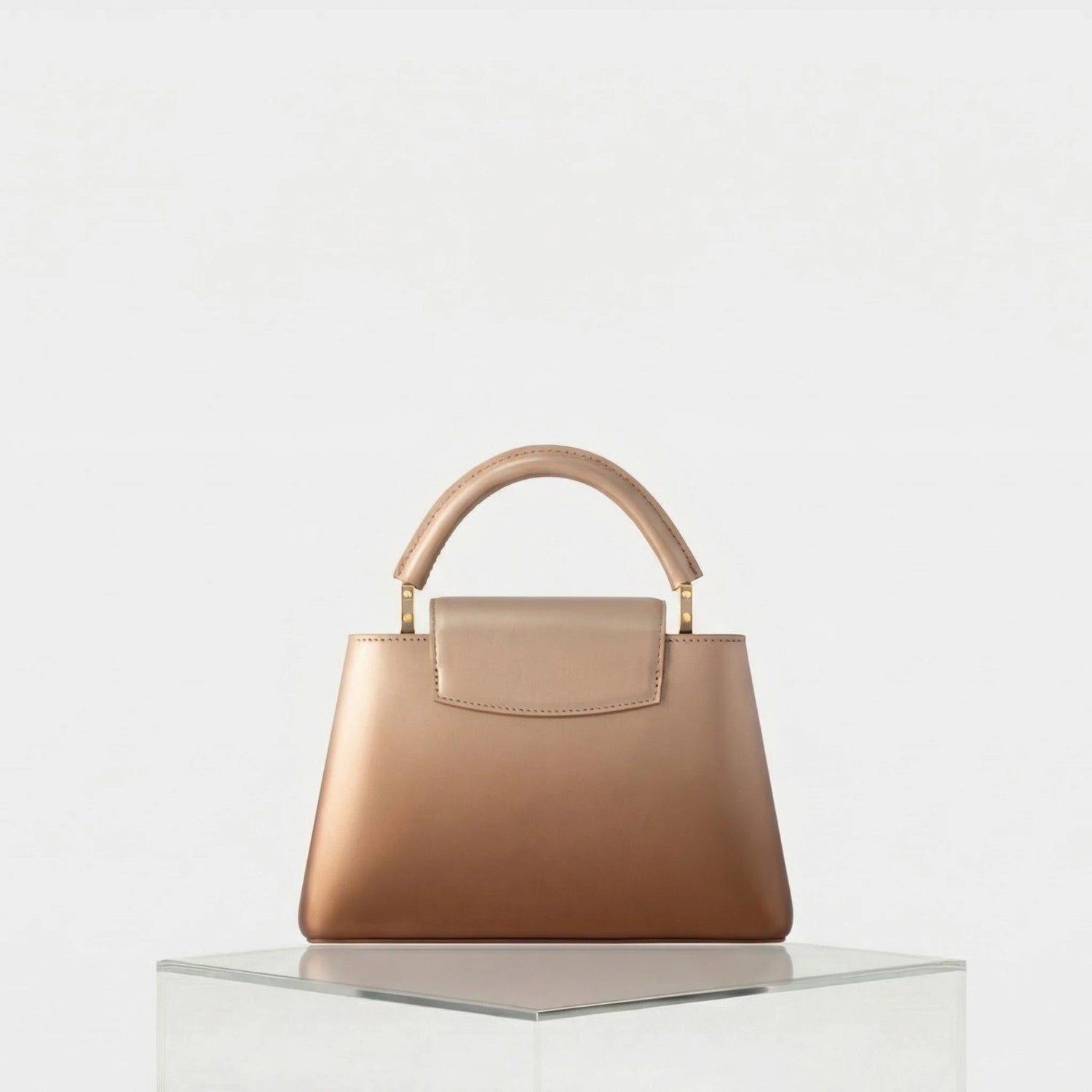 Louis Vuitton Capucines BB Handbag Sprayed Lambskin Leather, Back