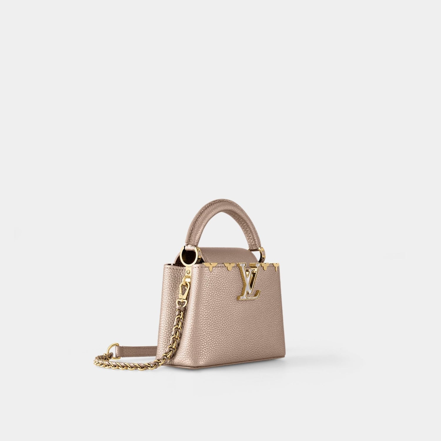 Louis Vuitton Capucines Mini Rose Pink, Side