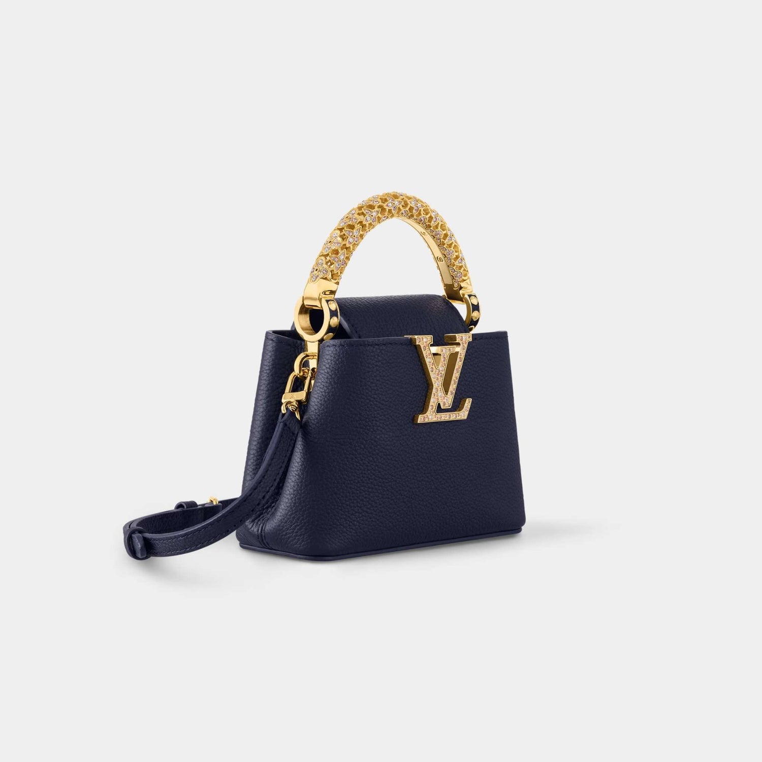 Louis Vuitton Capucines Nano Handbag Taurillon Leather, Side