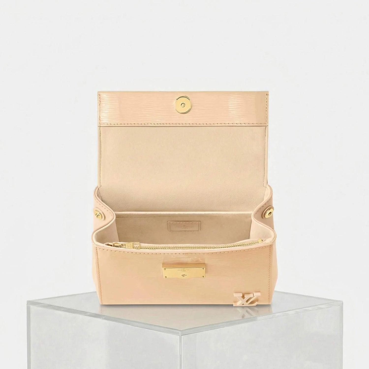 Louis Vuitton Cluny Mini Varnished Epi Cowhide Leather Handbag, Beige, Inside