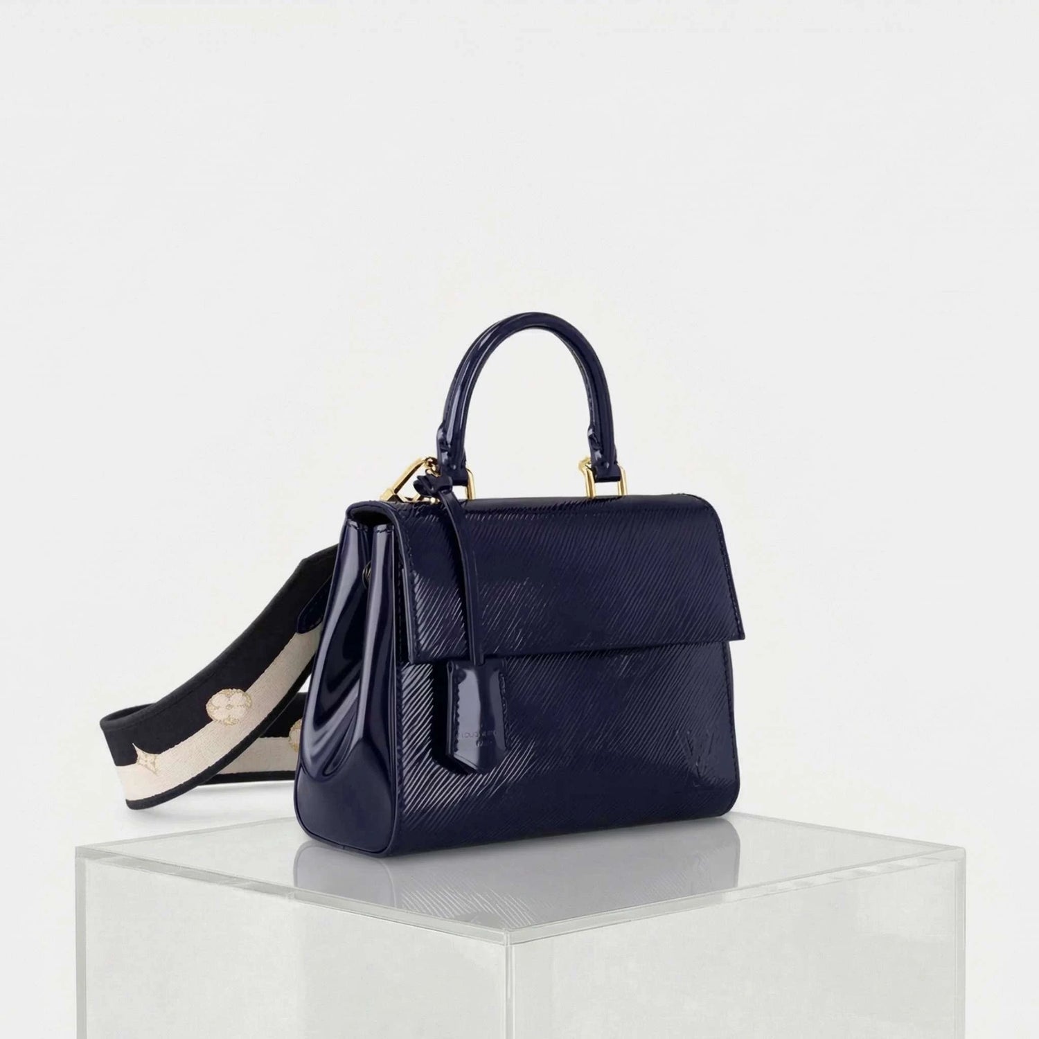 Louis Vuitton Cluny Mini Varnished Epi Cowhide Leather Handbag, Saphir, Side