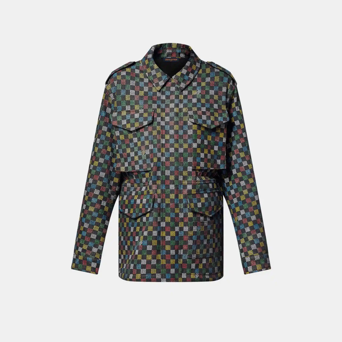 Louis Vuitton Damier Denim Parka Coat, Front