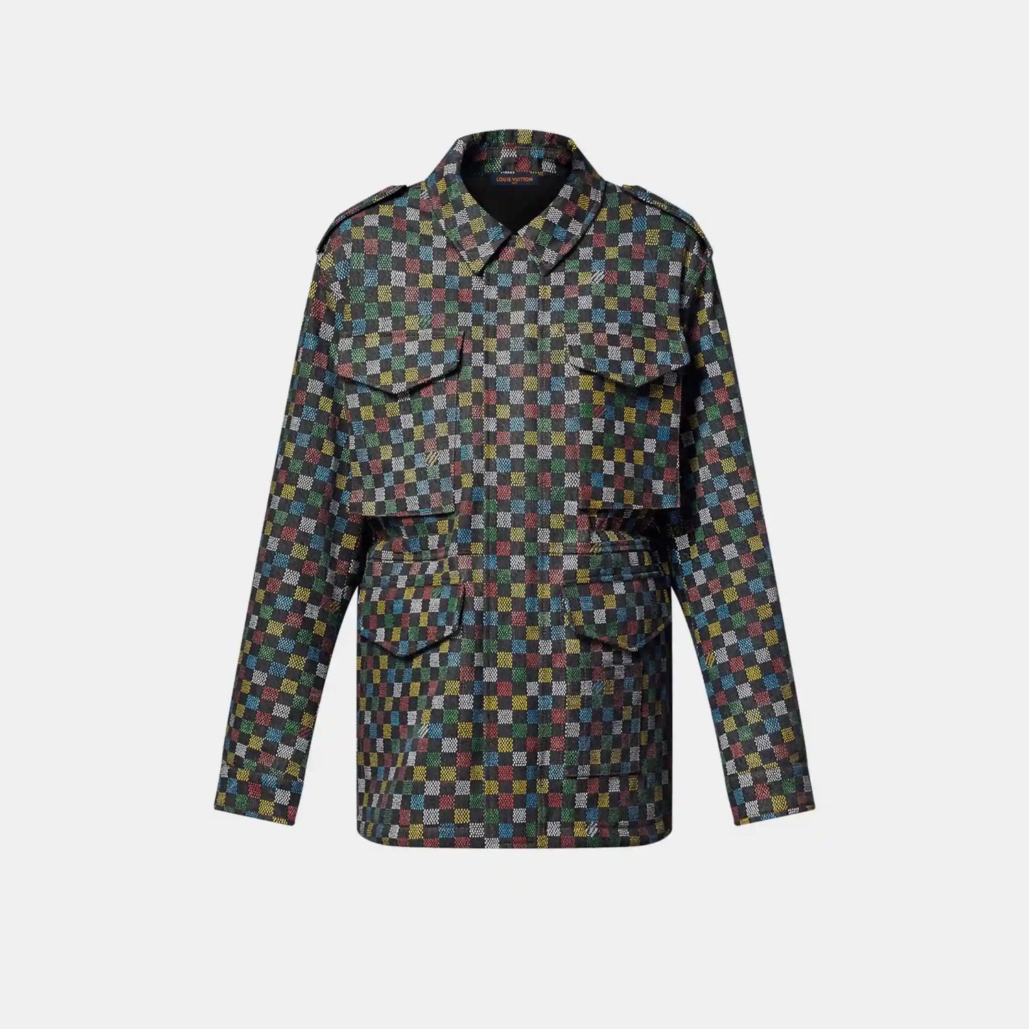Louis Vuitton Damier Denim Parka Coat, Front
