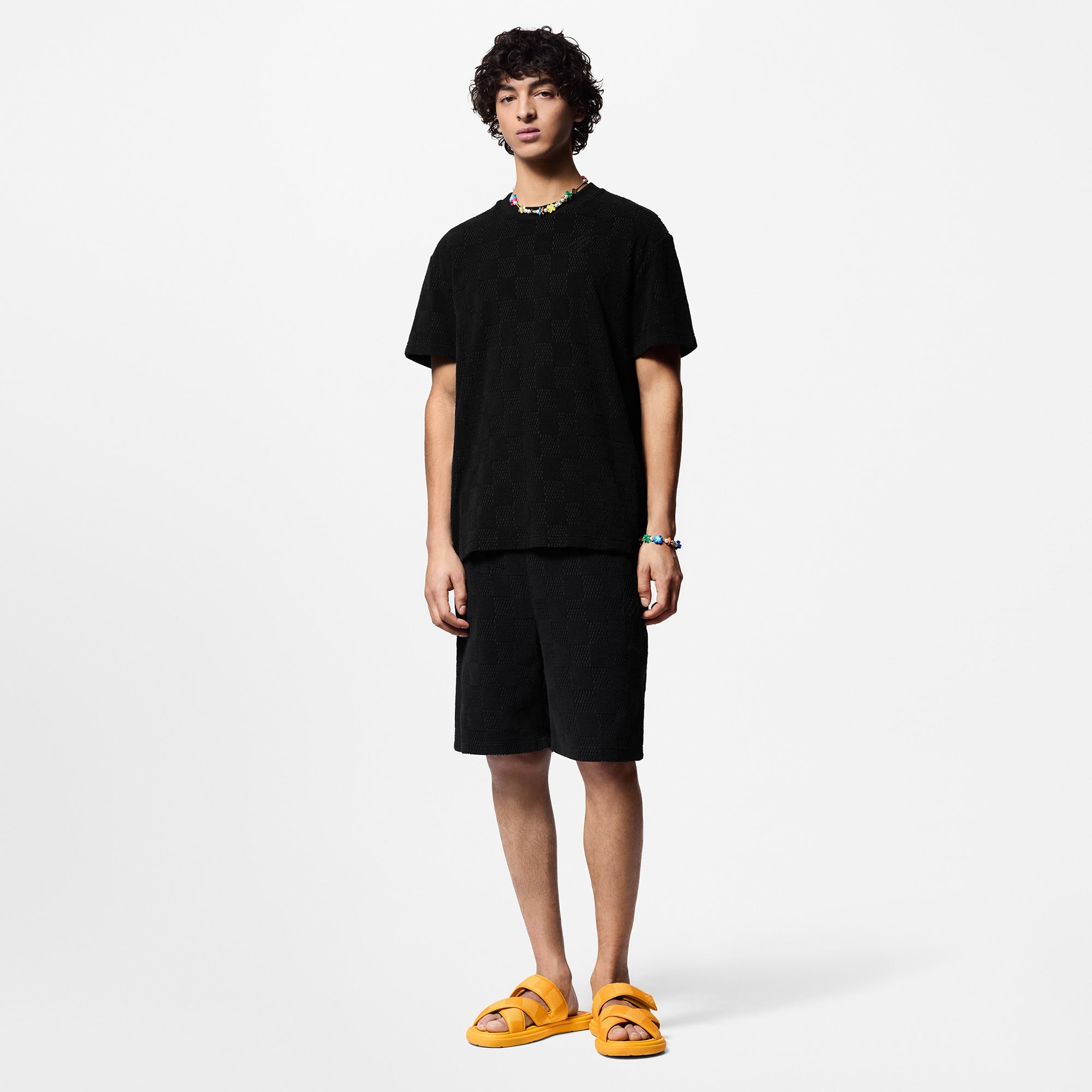 Damier French Terry Cotton T-Shirt