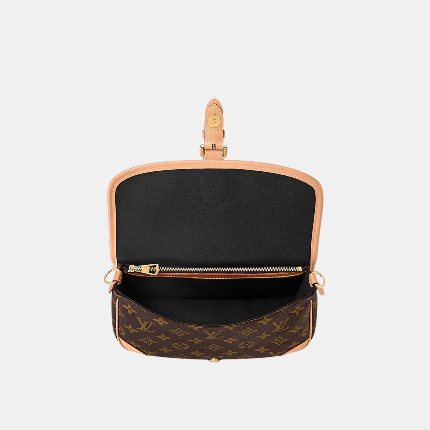 Louis Vuitton Diane Satchel Handbag Monogram Canvas, Inside