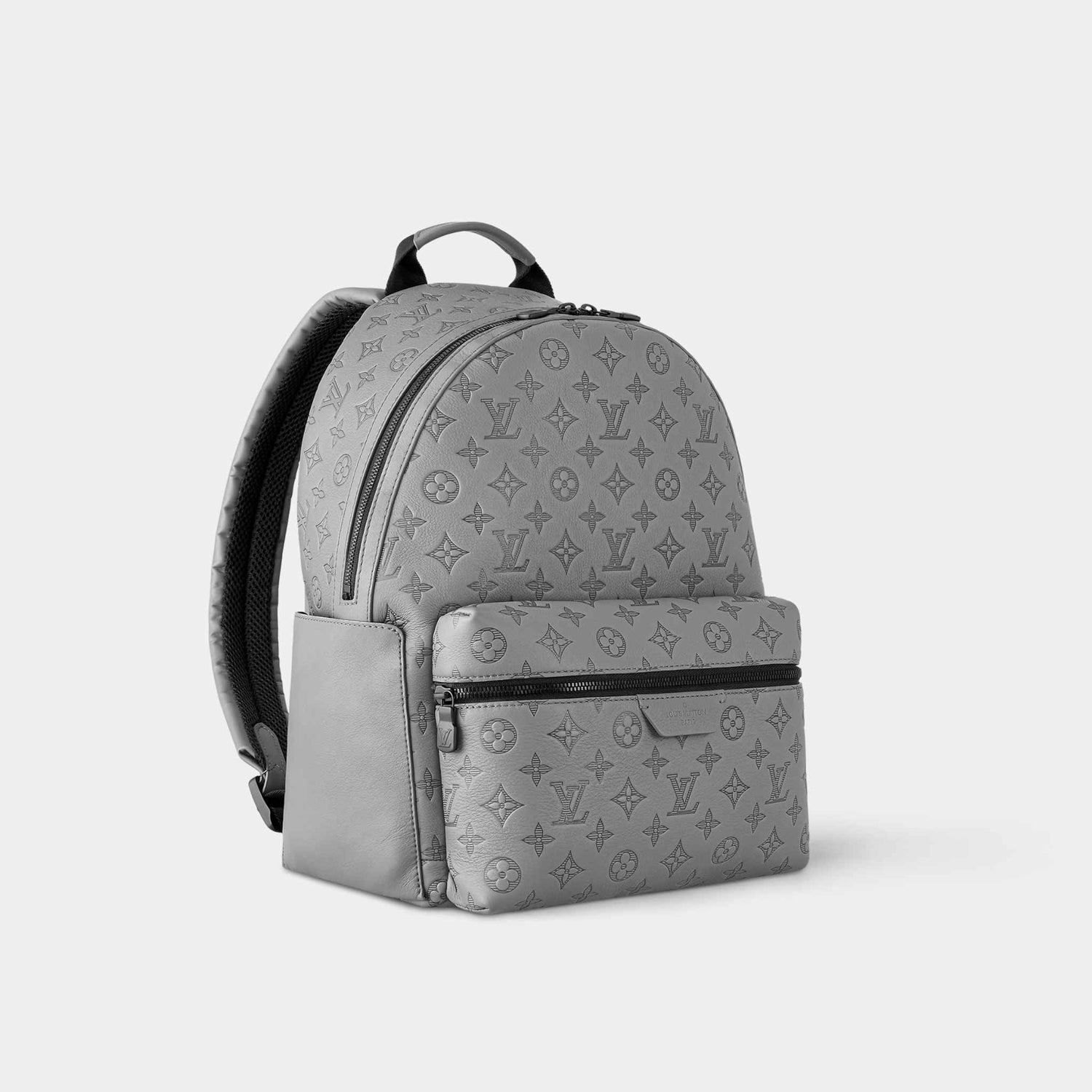 Louis Vuitton Discovery Backpack Monogram Shadow Leather, Anthracite Gray, Side