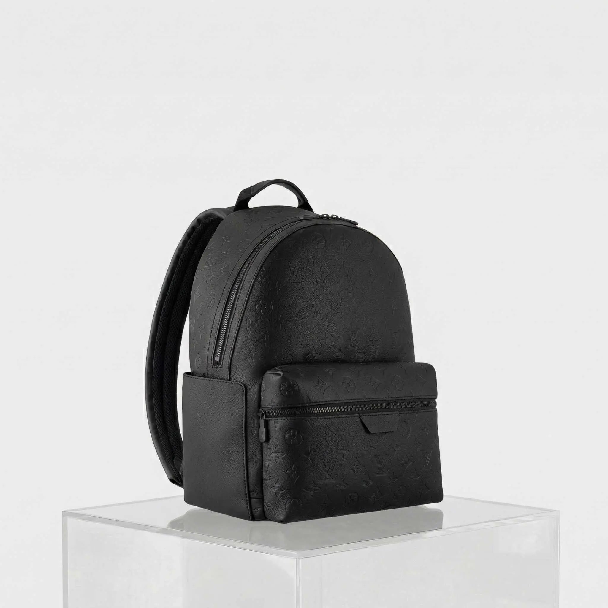Louis Vuitton Discovery Backpack Monogram Shadow Leather, Black, Side