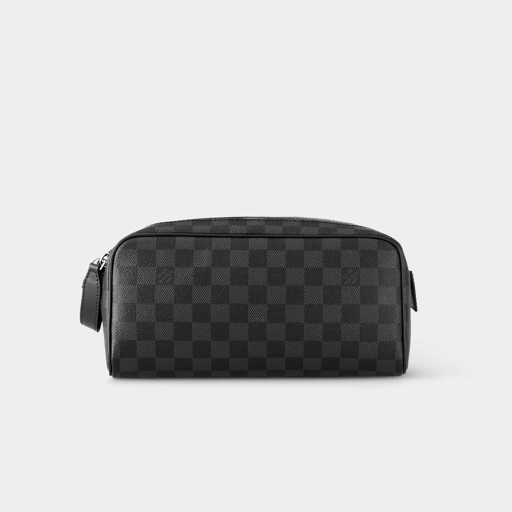 Louis Vuitton Dopp Kit Toilet Pouch Damier Graphite Canvas, Front