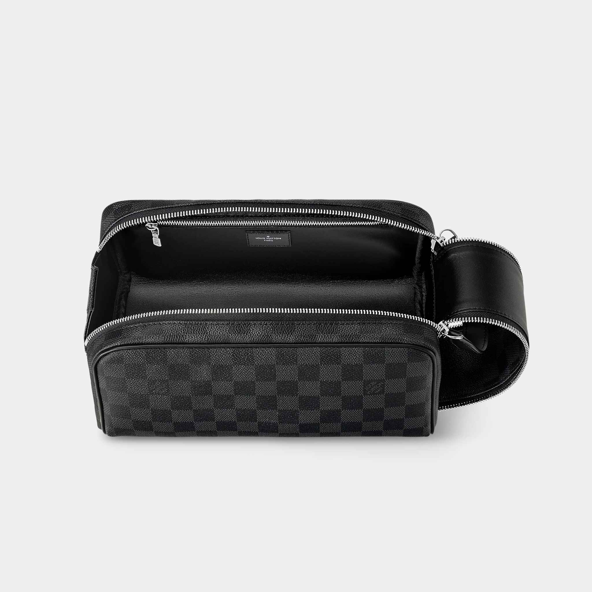 Louis Vuitton Dopp Kit Toilet Pouch Damier Graphite Canvas, Inside