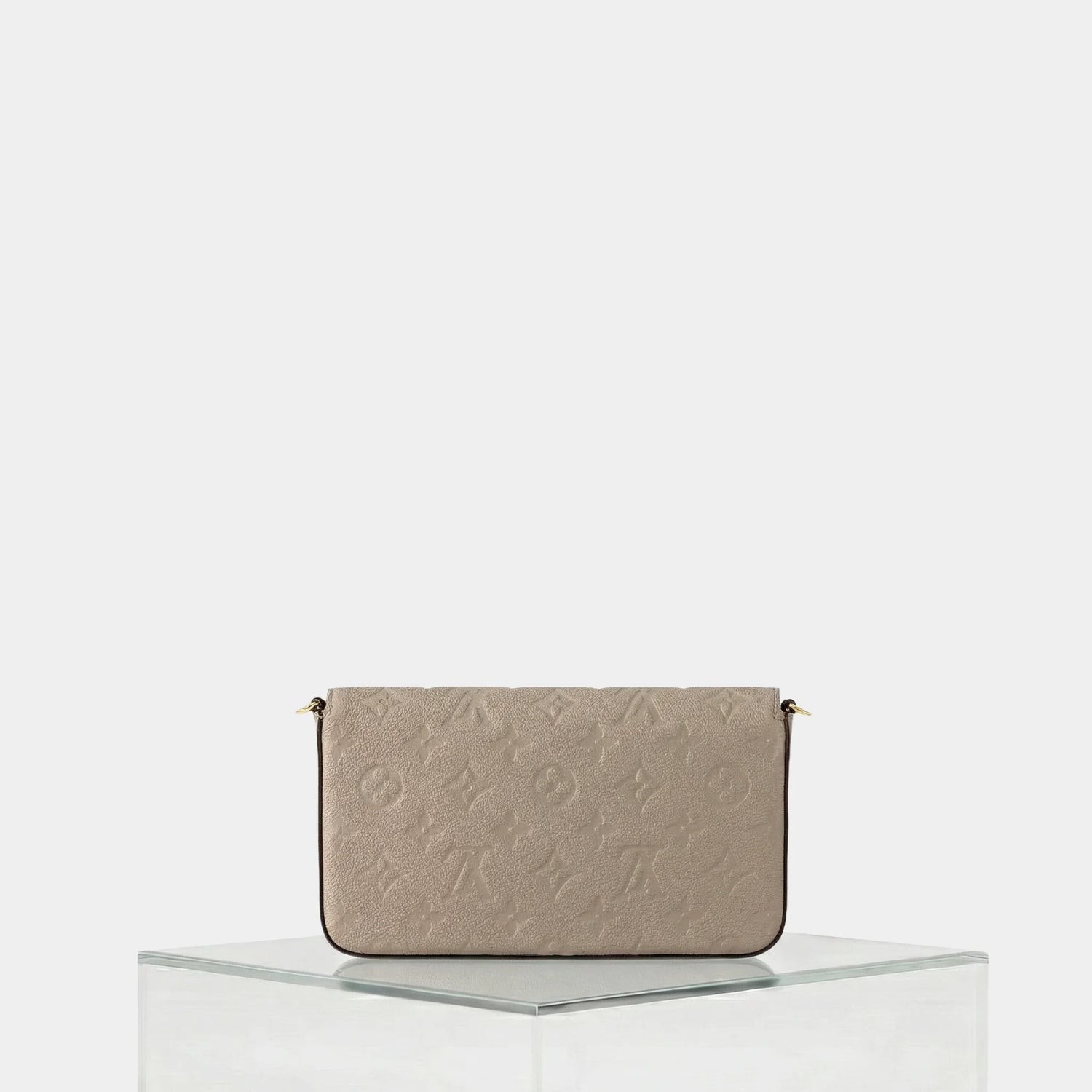 Louis Vuitton Félicie Pochette Handbag Monogram Empreinte, Tourtelle, Back