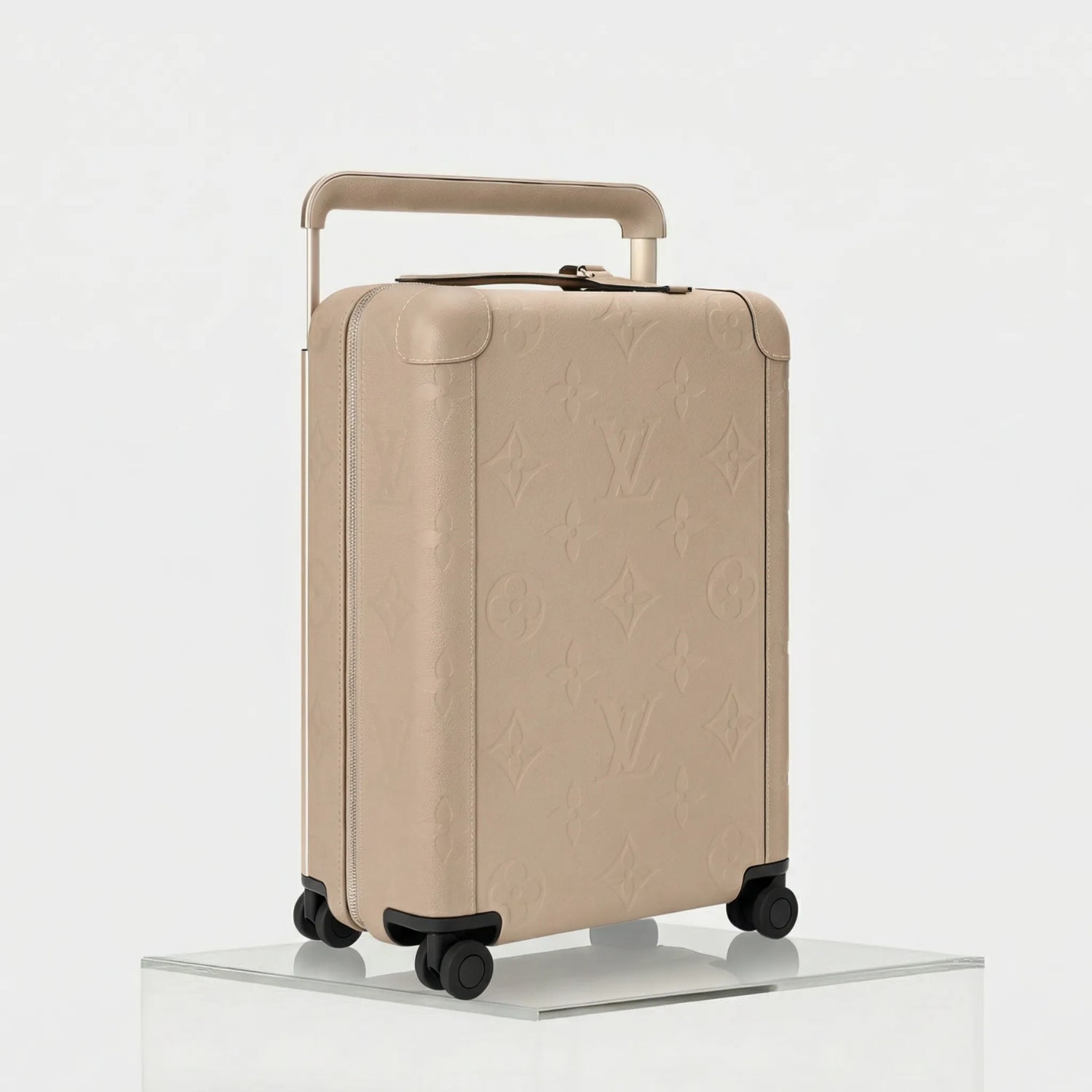 Louis Vuitton Horizon 55 Carry-On Suitcase Monogram Empreinte, Tourterelle, Side