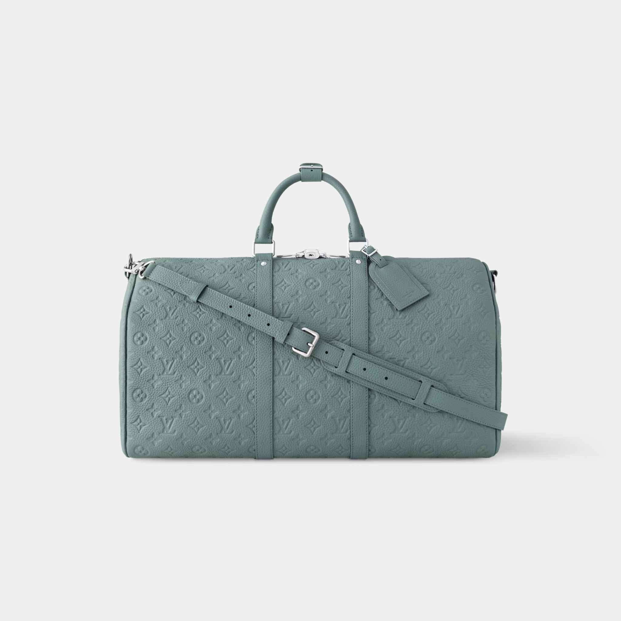 Louis Vuitton Keepall Bandoulière 50 Monogram Taurillon Leather, Vert D&