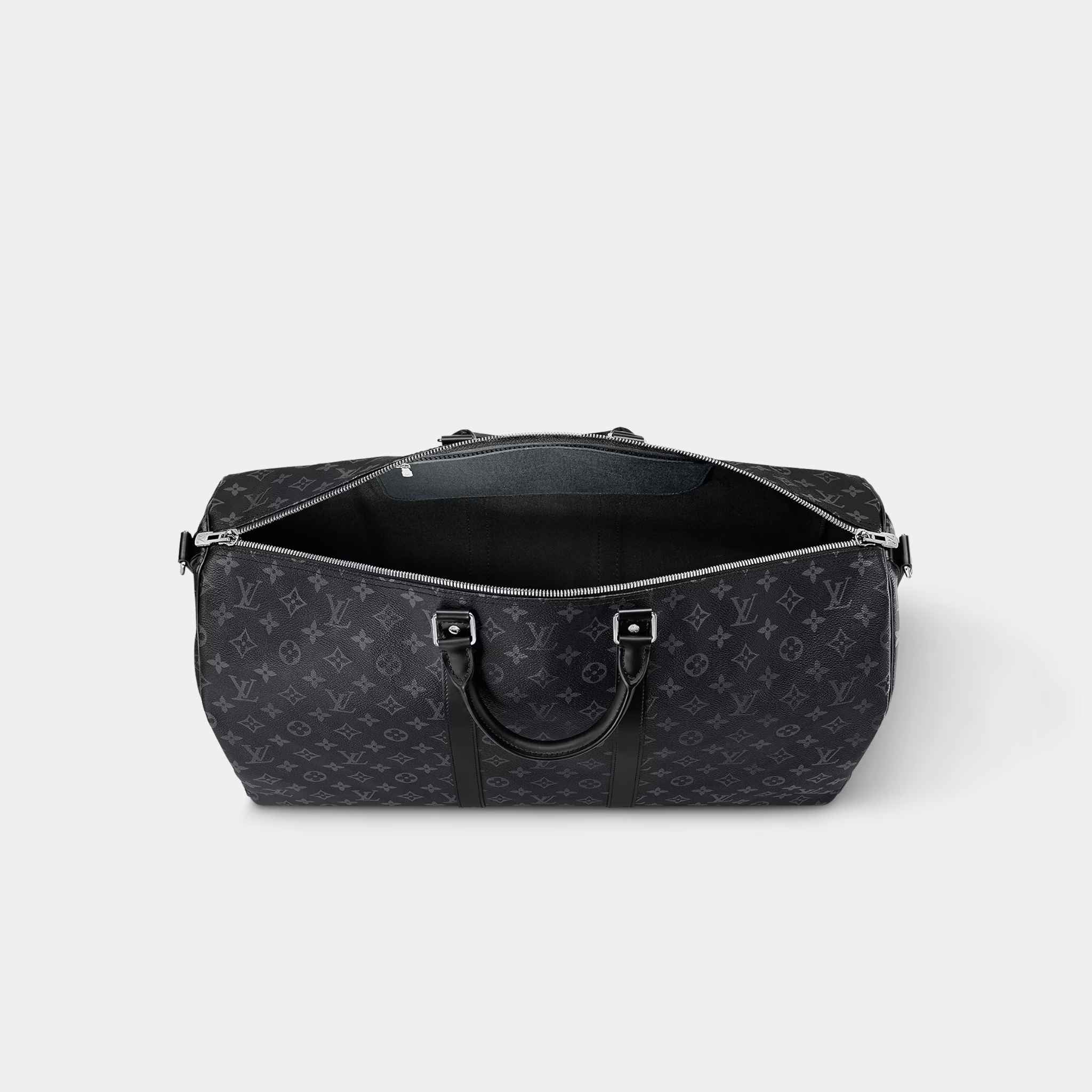 Louis Vuitton Keepall Bandoulière 55 Monogram Eclipse Canvas, Inside