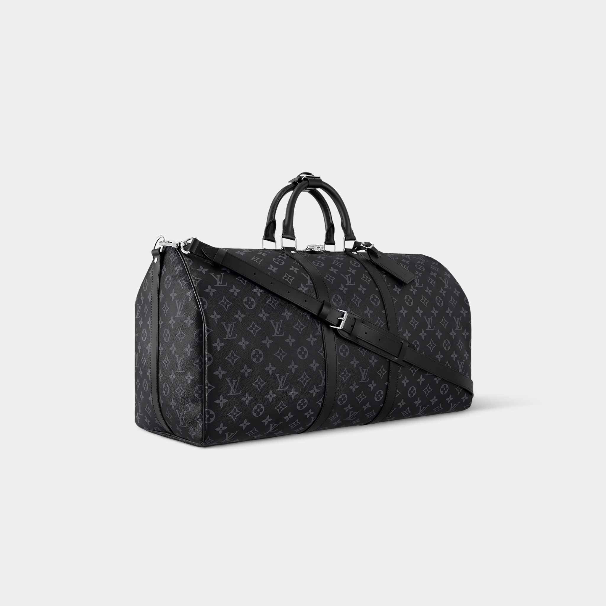 Louis Vuitton Keepall Bandoulière 55 Monogram Eclipse Canvas, Side