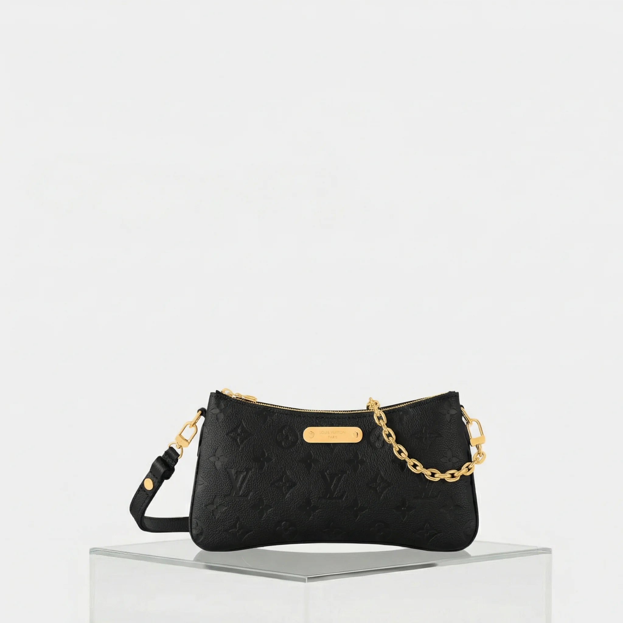 Louis Vuitton Liv Pochette Handbag Monogram Empreinte leather, Front