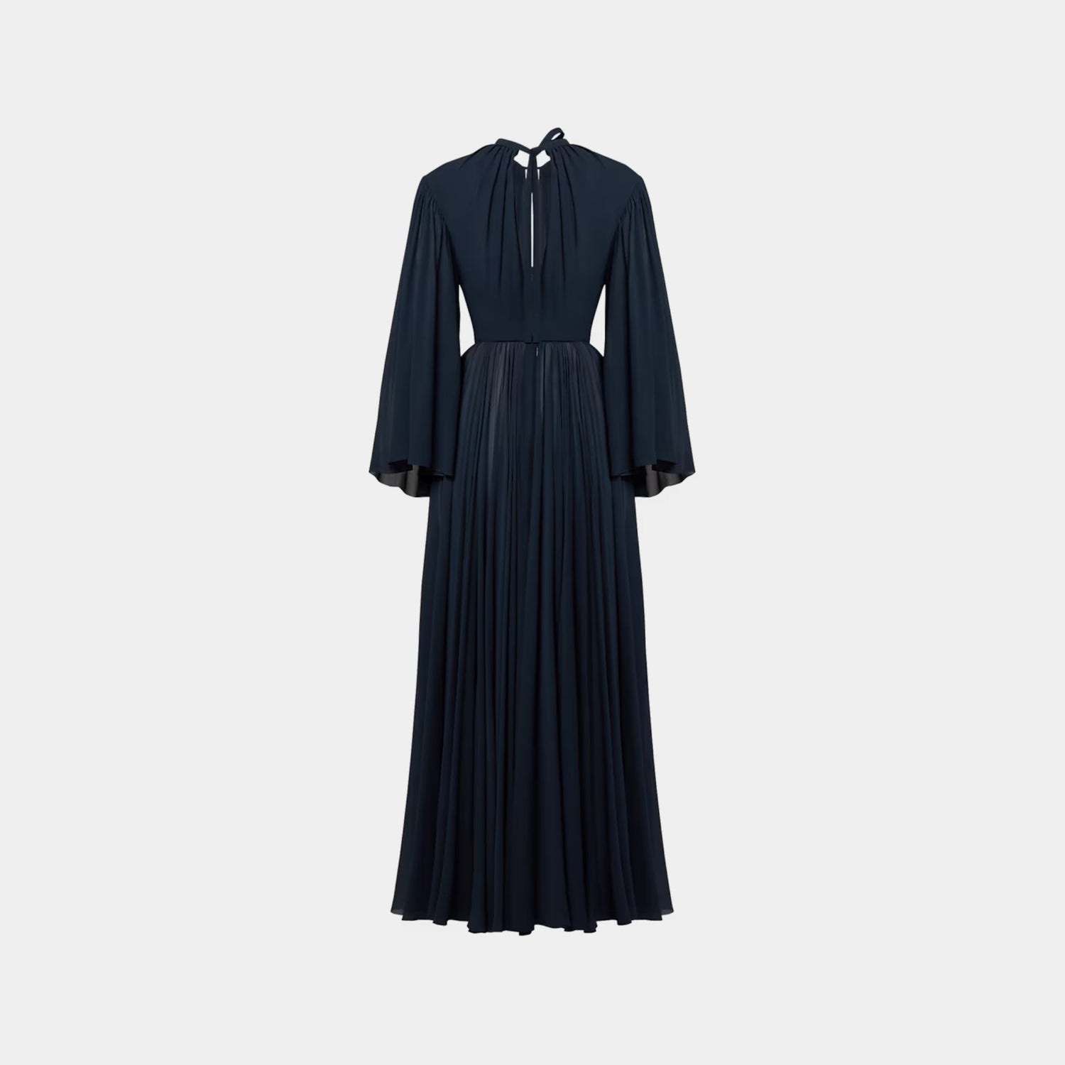 Louis Vuitton Long Sleeved Keyhole Silk Georgette Gown, Back