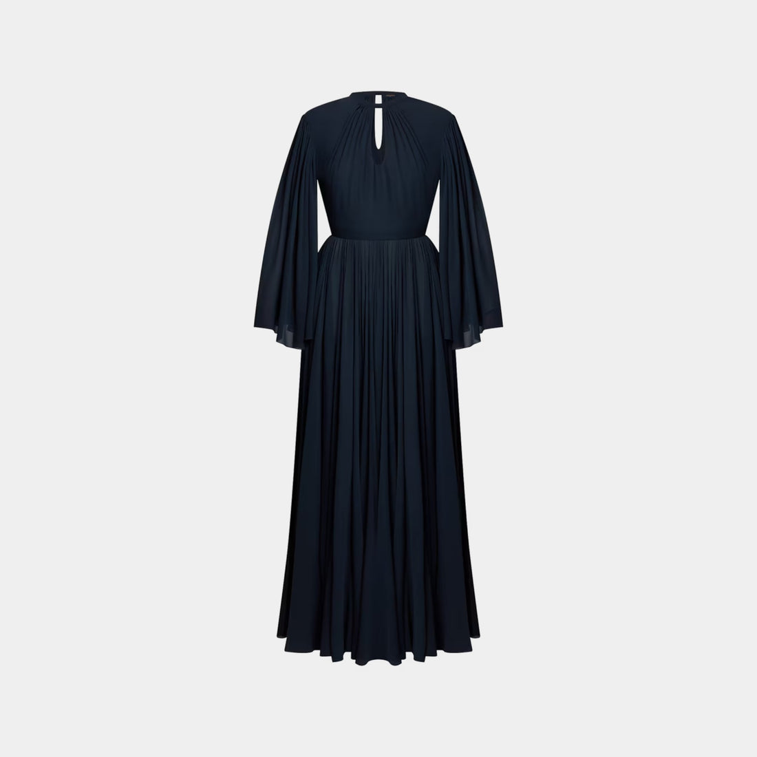 Louis Vuitton Long Sleeved Keyhole Silk Georgette Gown, Front