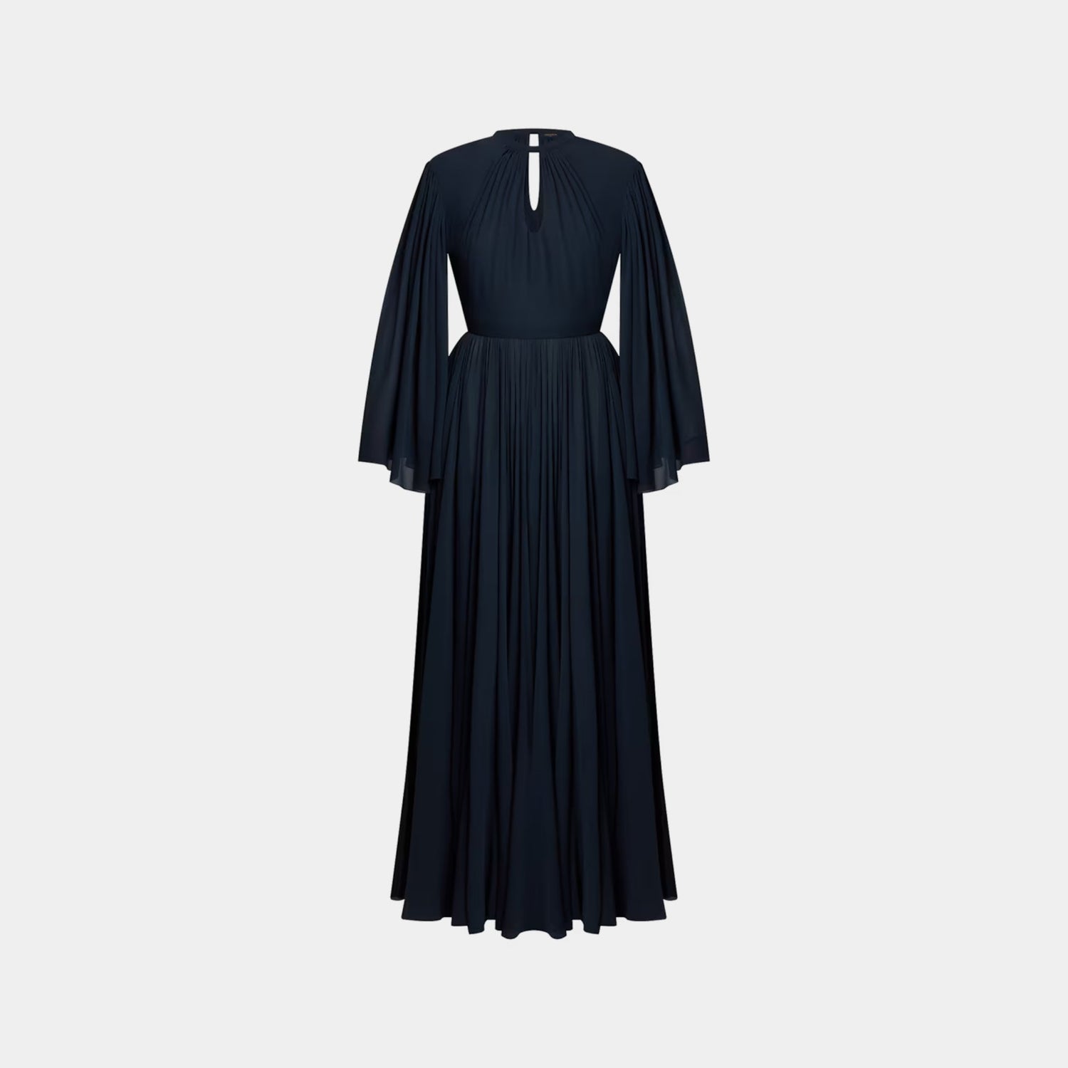 Louis Vuitton Long Sleeved Keyhole Silk Georgette Gown, Front