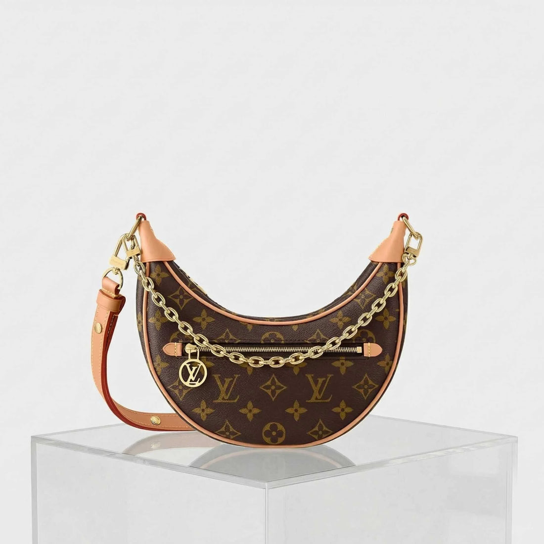 Louis Vuitton Loop Shoulder Bag Monogram Coated Canvas, Front