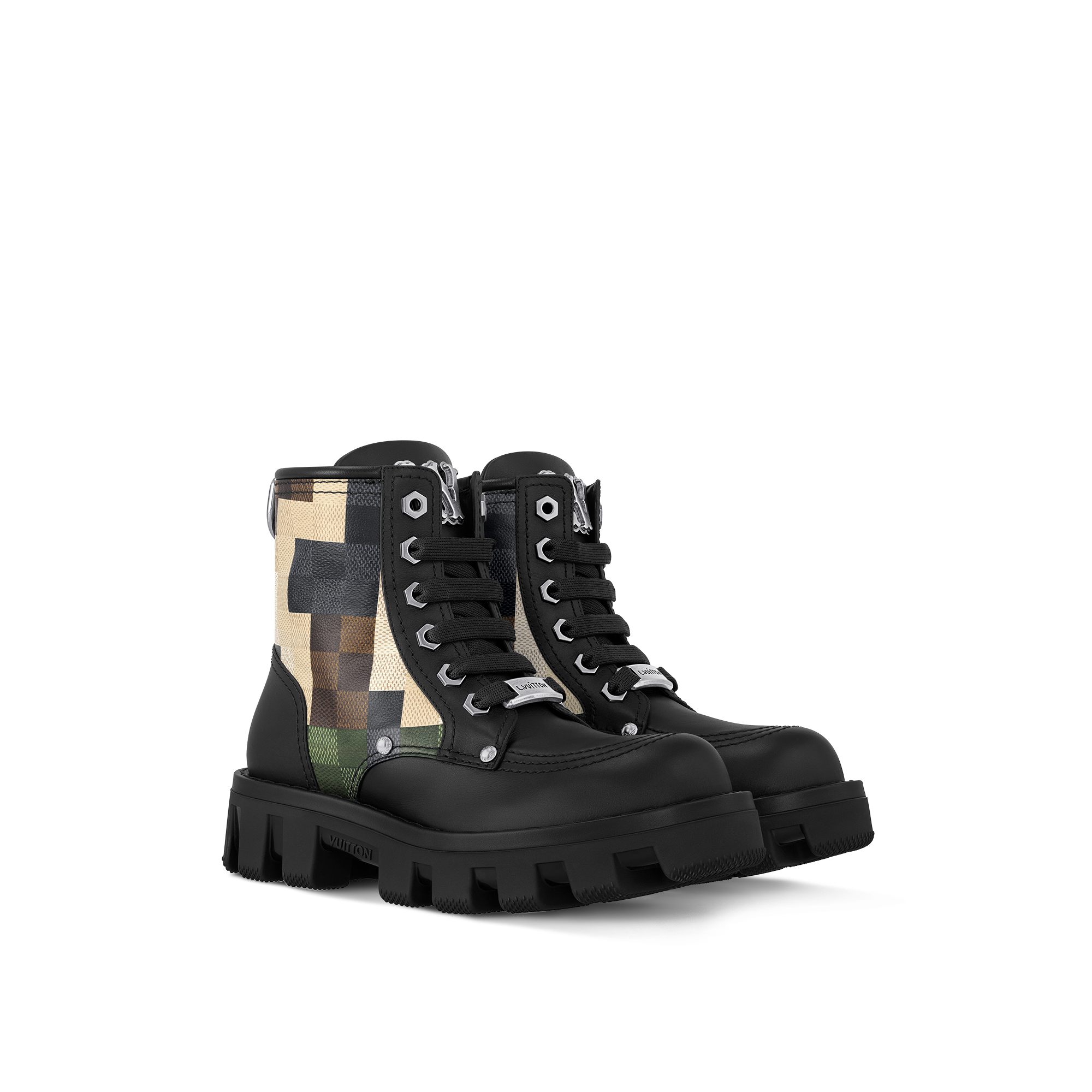 LV Checker Combat Boot Sands