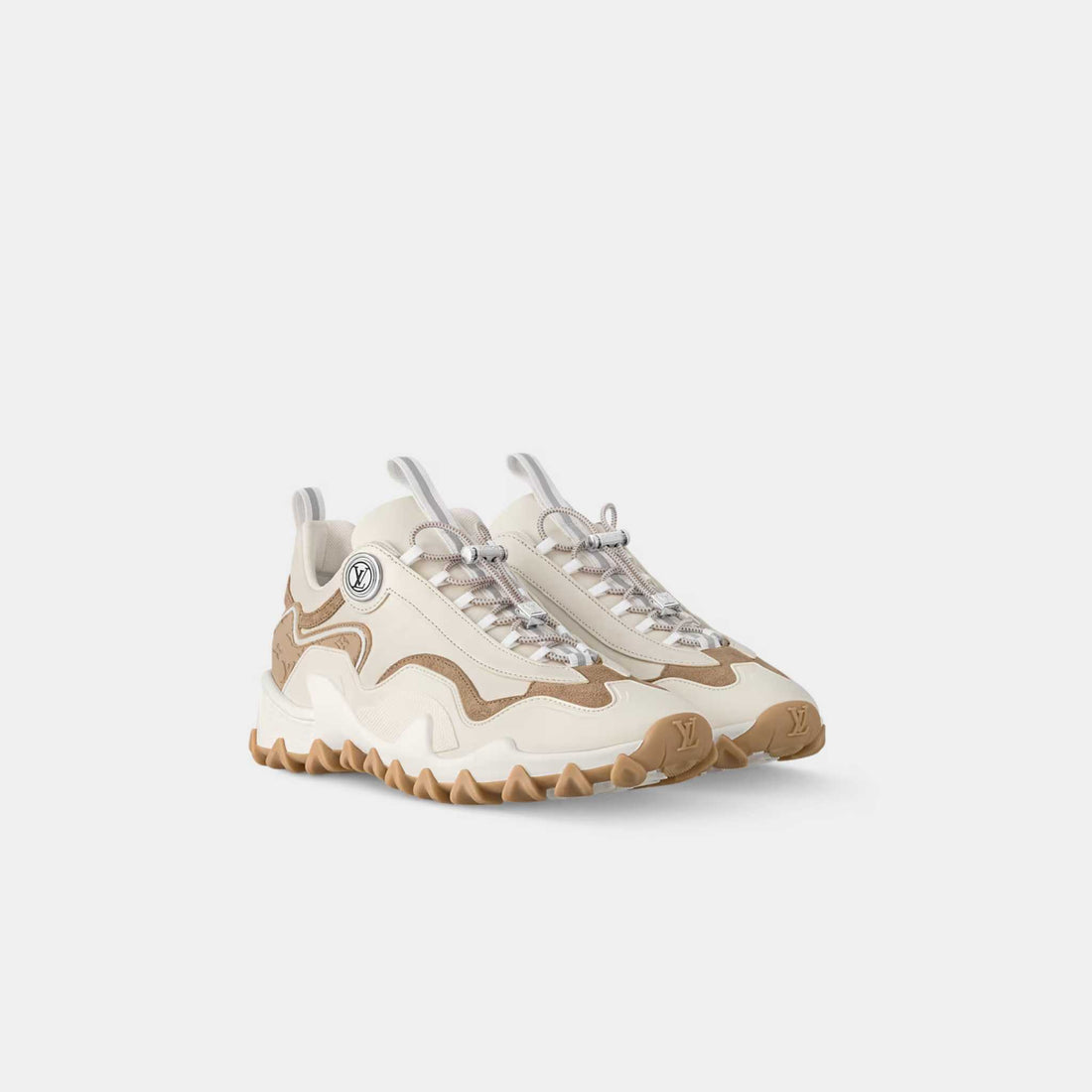 Louis Vuitton LV Rush Sneaker Cream, Side, Front