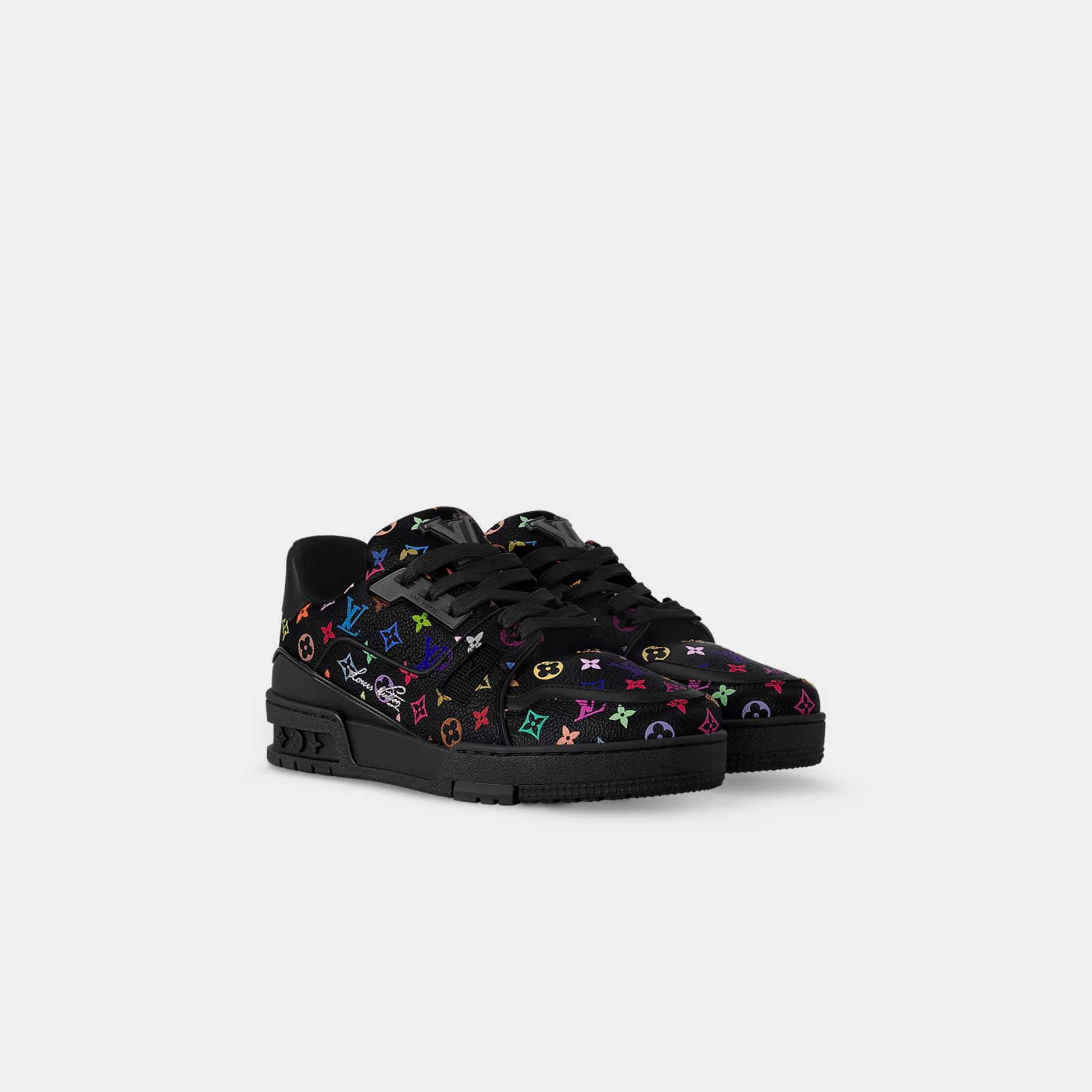 Louis Vuitton LV x TM LV Trainer Sneaker Black, Front, Side