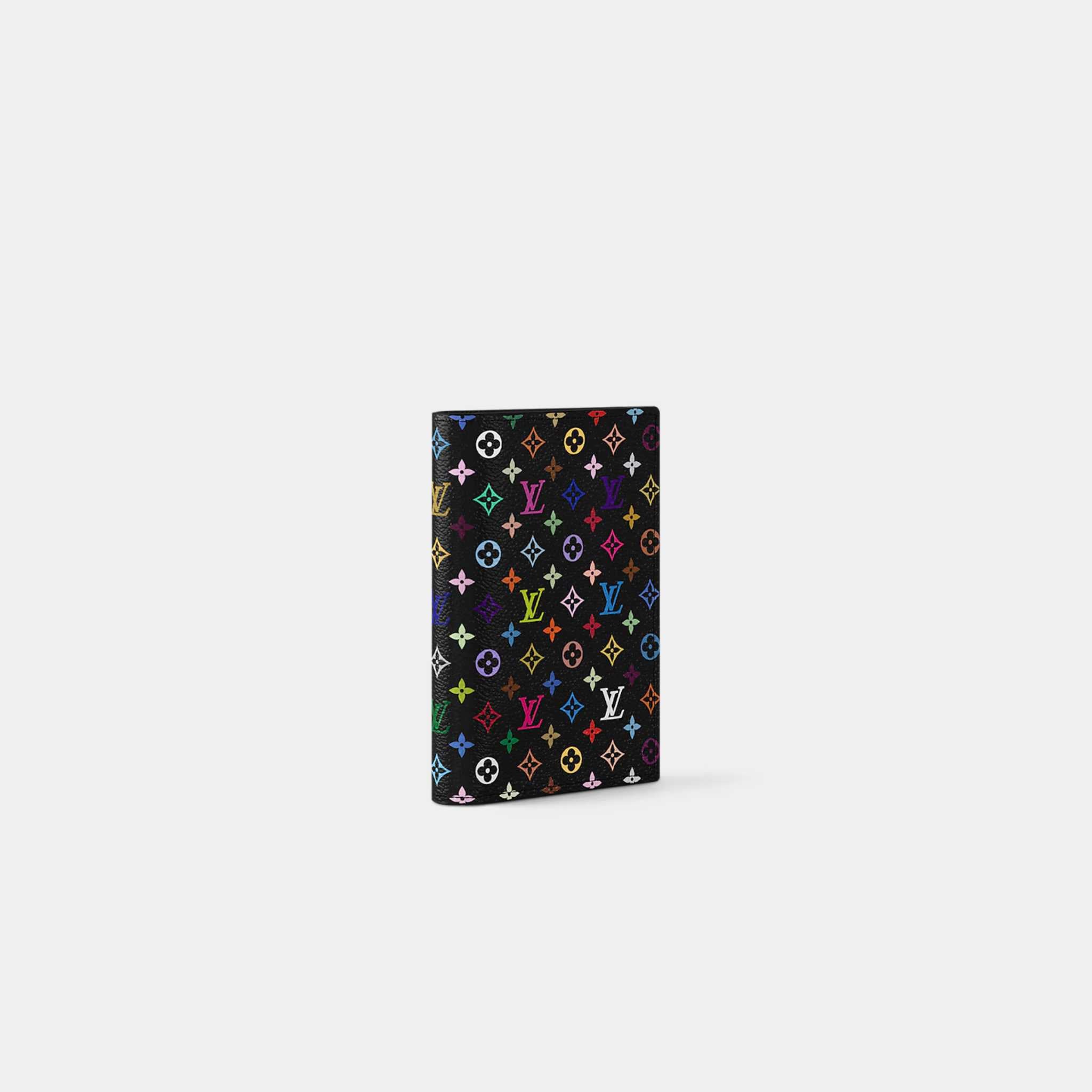 Louis Vuitton LV x TM Passport Cover Rainbow Palette Black Nior, Side