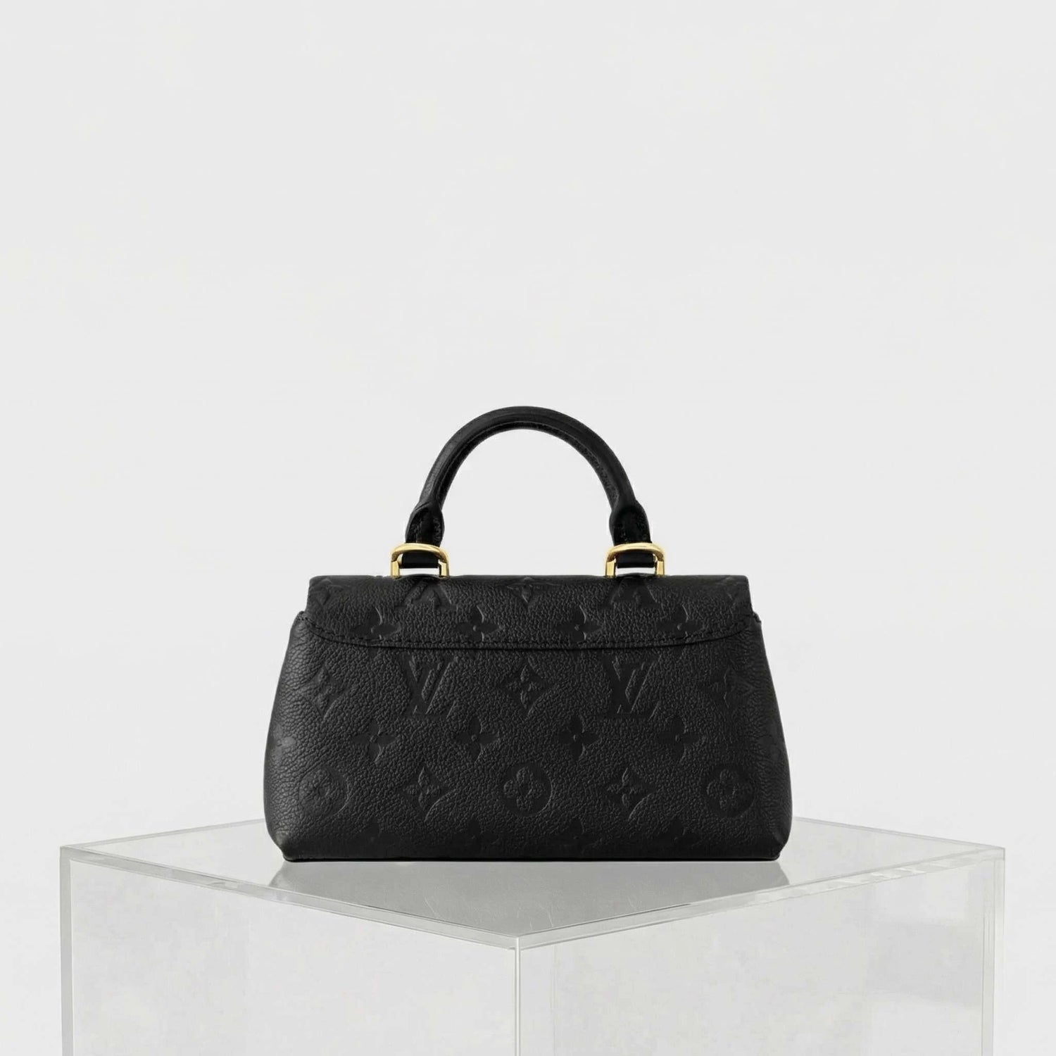 Louis Vuitton Nano Madeleine Handbag Monogram Empreinte Leather, Black, Back