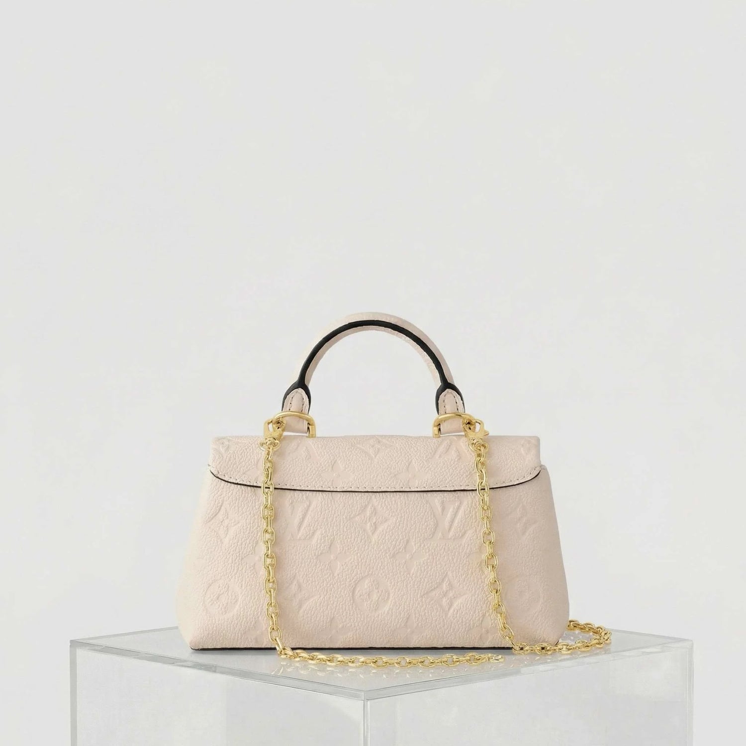Louis Vuitton Nano Madeleine Handbag Monogram Empreinte Leather, Cream, Back