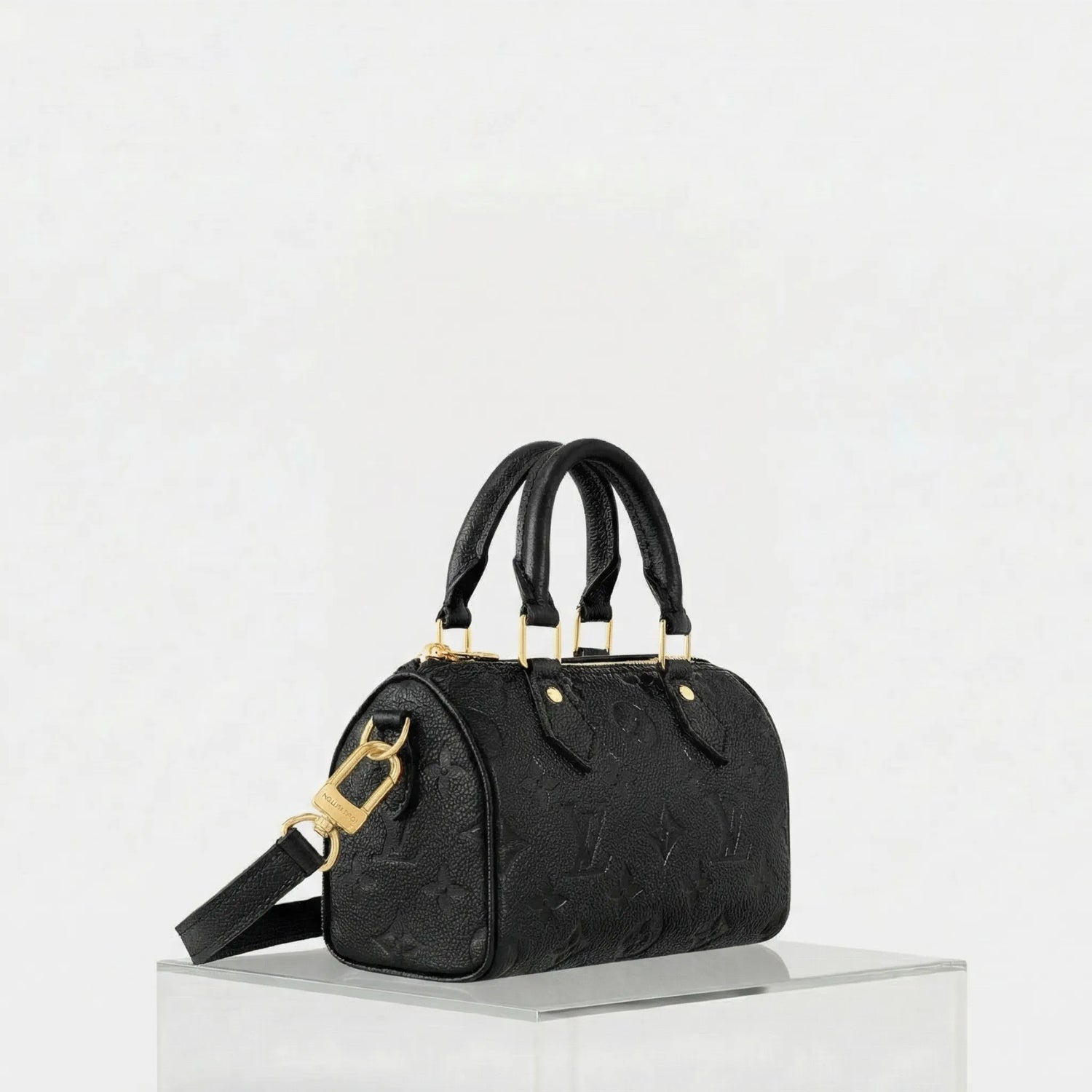 Louis Vuitton Nano Speedy Handbag Monogram Empreinte, Side