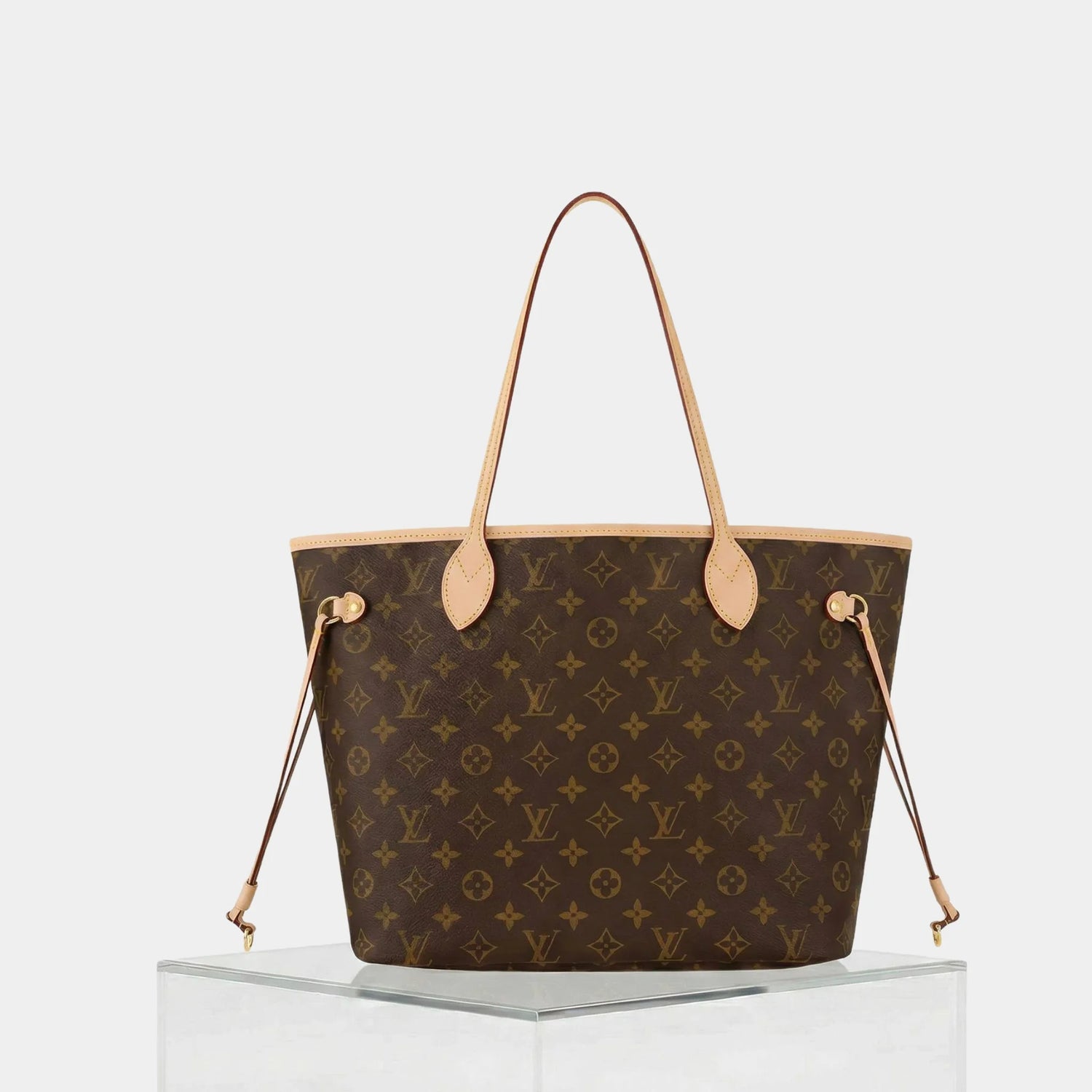 Louis Vuitton Neverfull Bandoulière Monogram Inside Out MM Handbag, Sand, Reverse