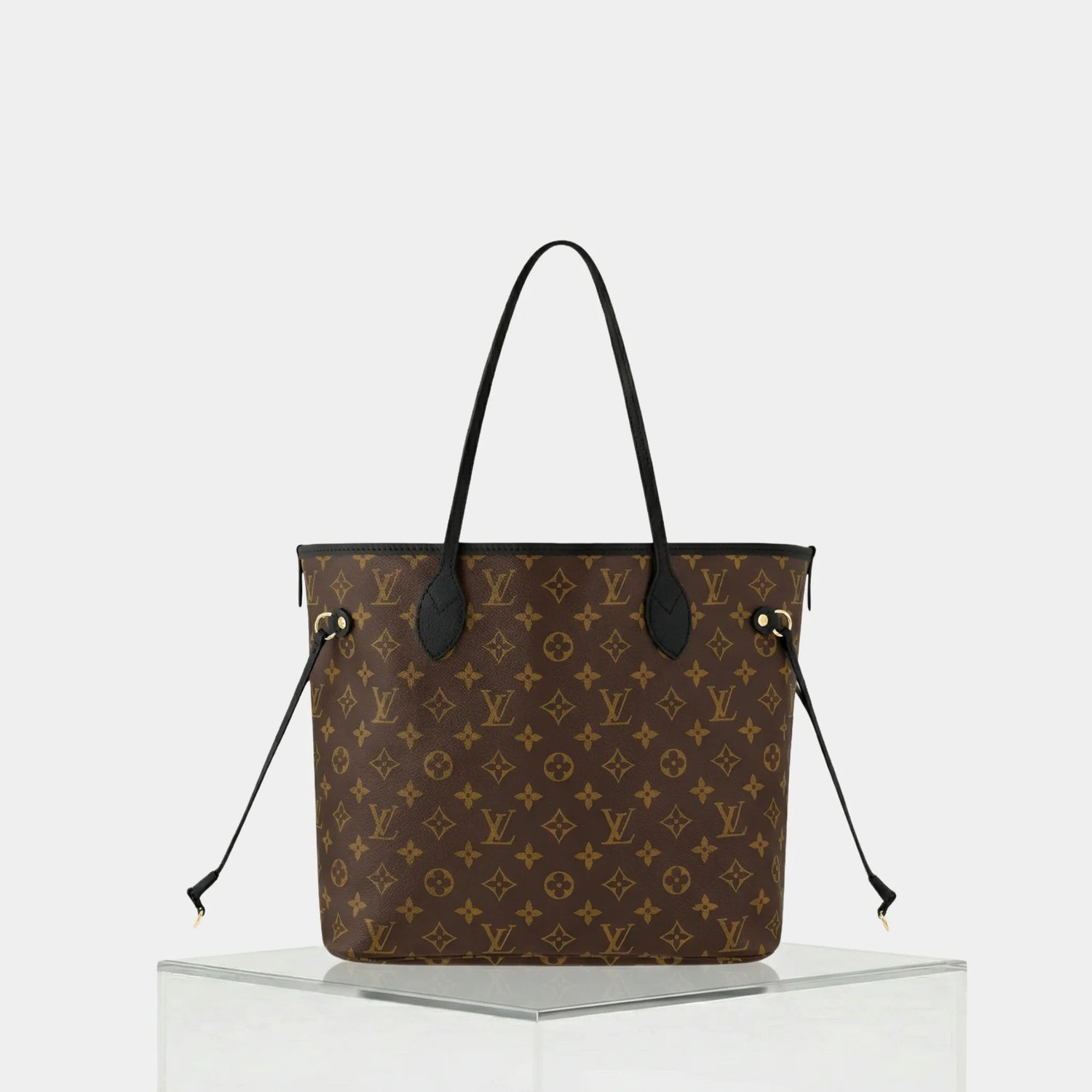 Louis Vuitton Neverfull Inside Out MM Handbag, Black, Back