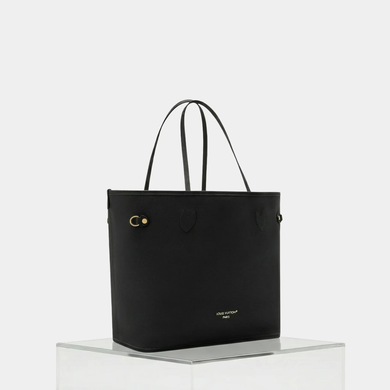 Louis Vuitton Neverfull Inside Out MM Handbag, Black, Side