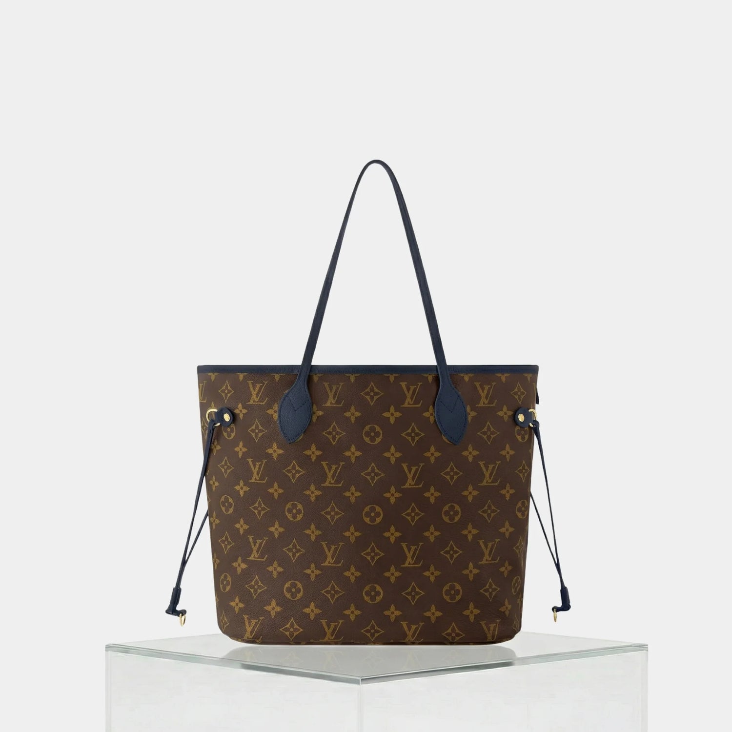 Louis Vuitton Neverfull Inside Out MM Handbag, Marine, Back