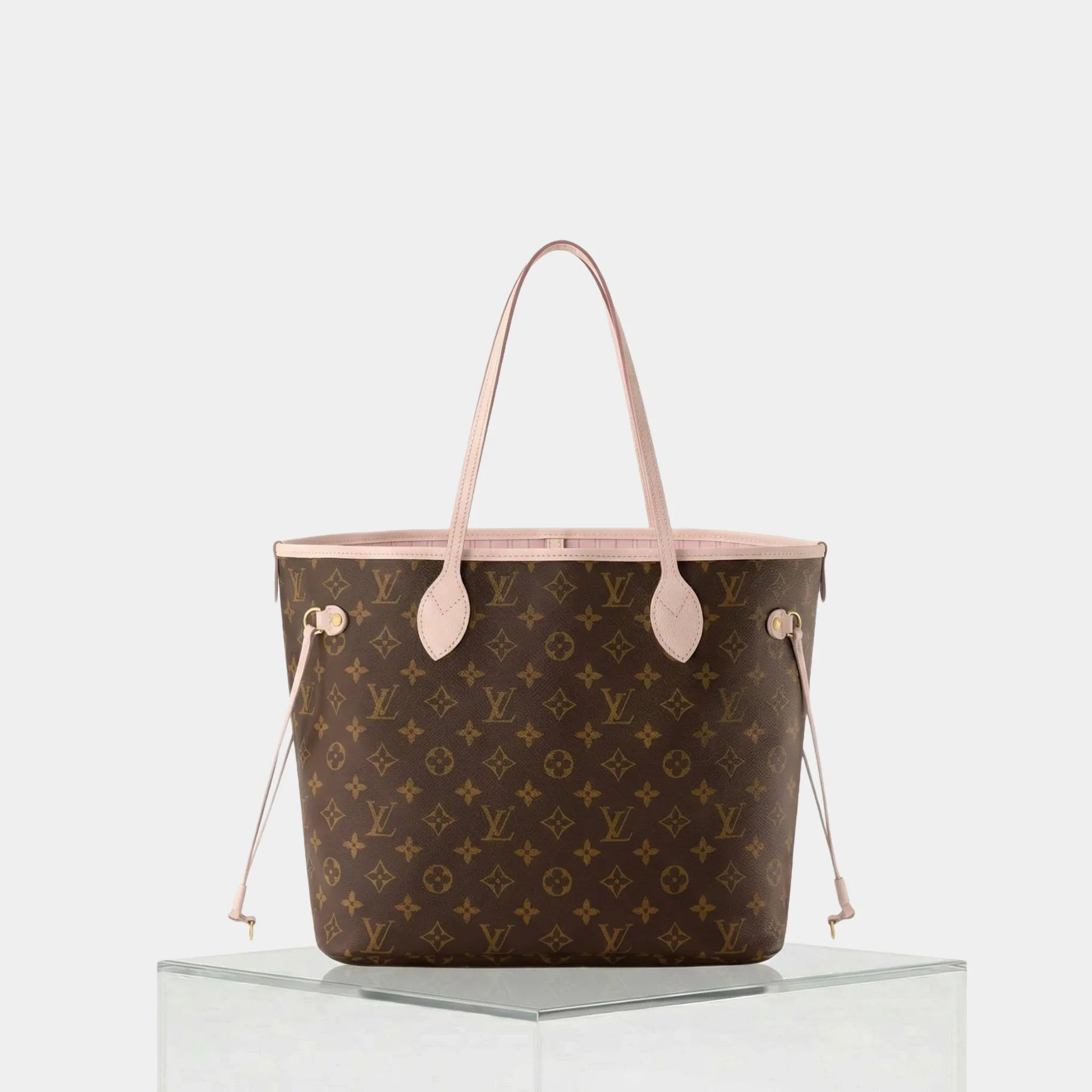 Louis Vuitton Neverfull Inside Out MM Handbag, Sand, Back