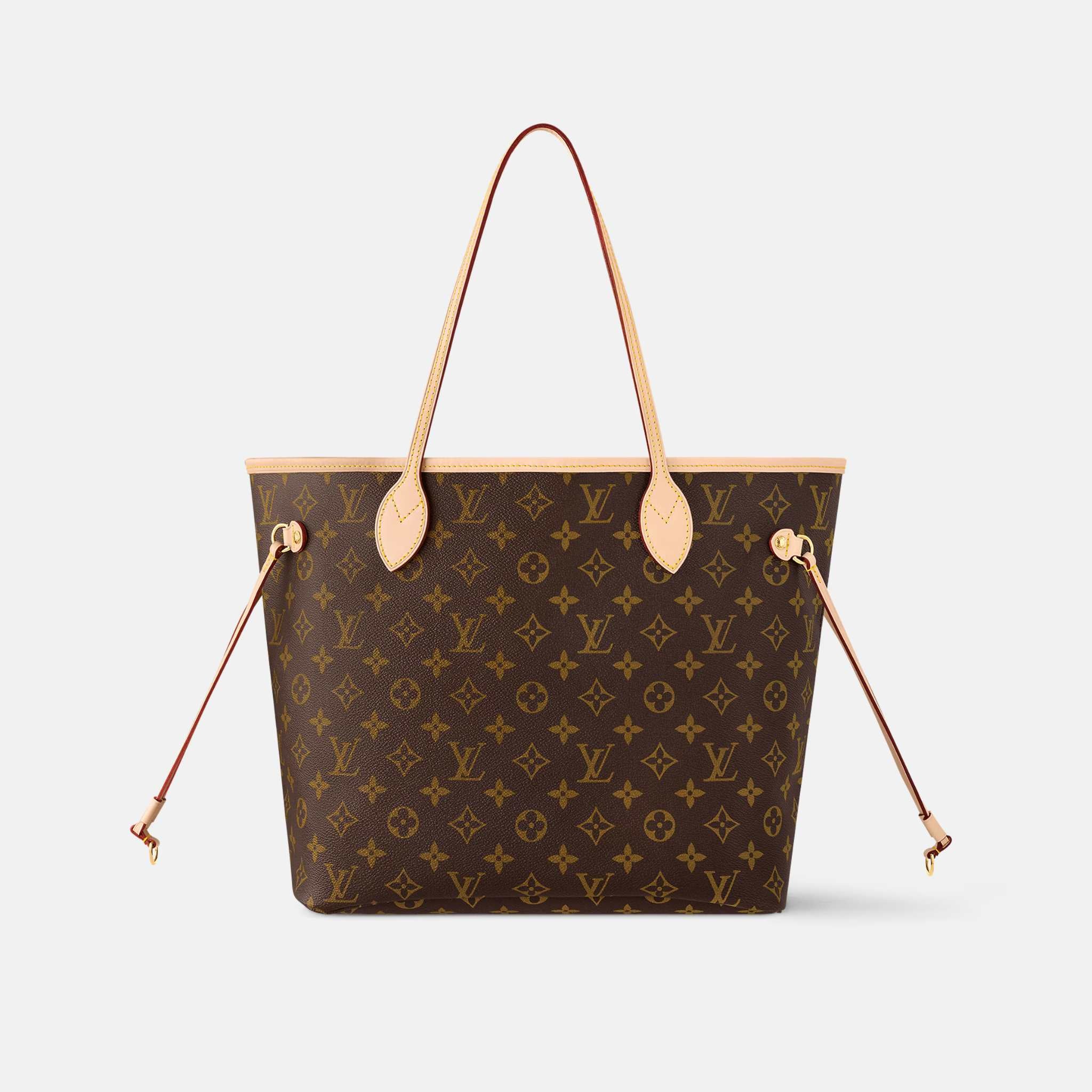 Louis Vuitton Neverfull MM Monogram Canvas, Beige, Front