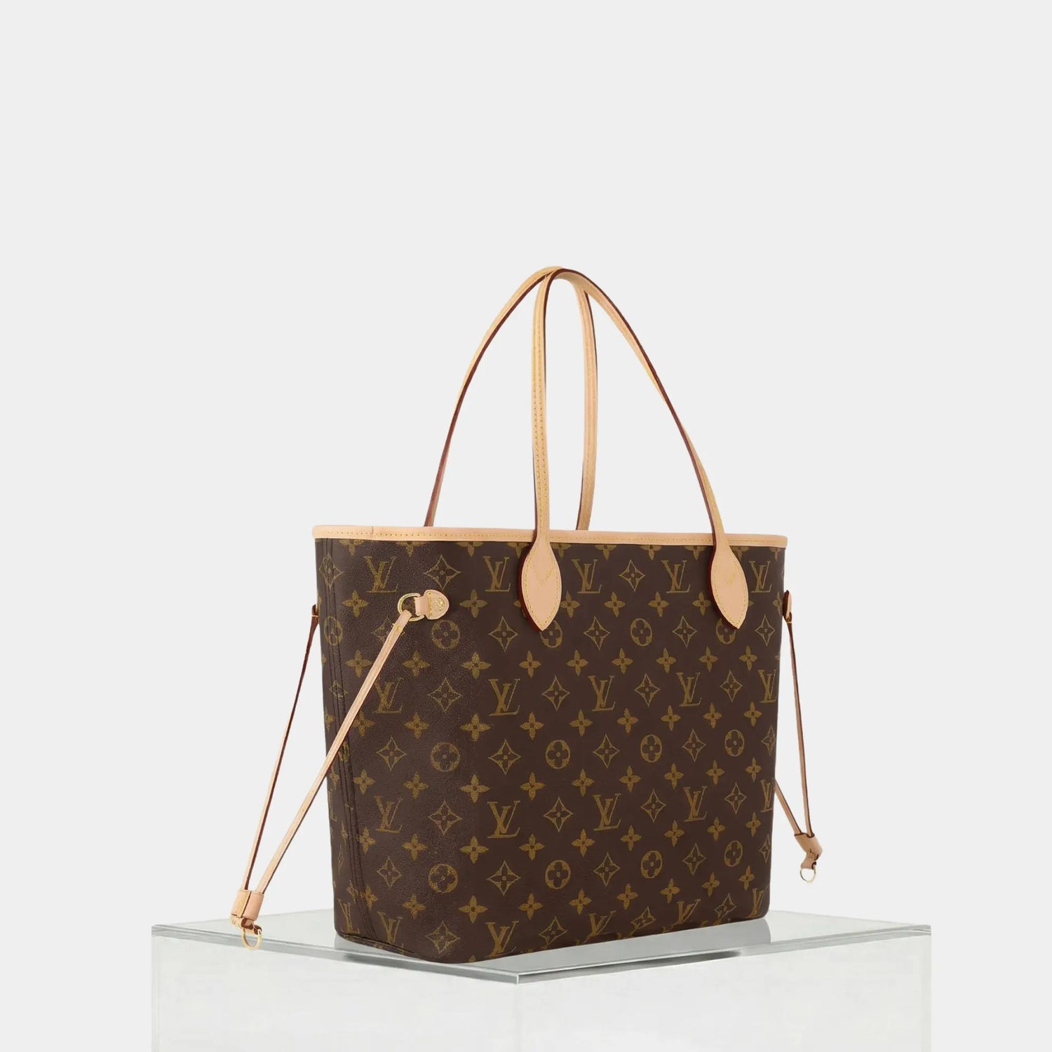Louis Vuitton Neverfull MM Monogram Canvas, Beige, Side