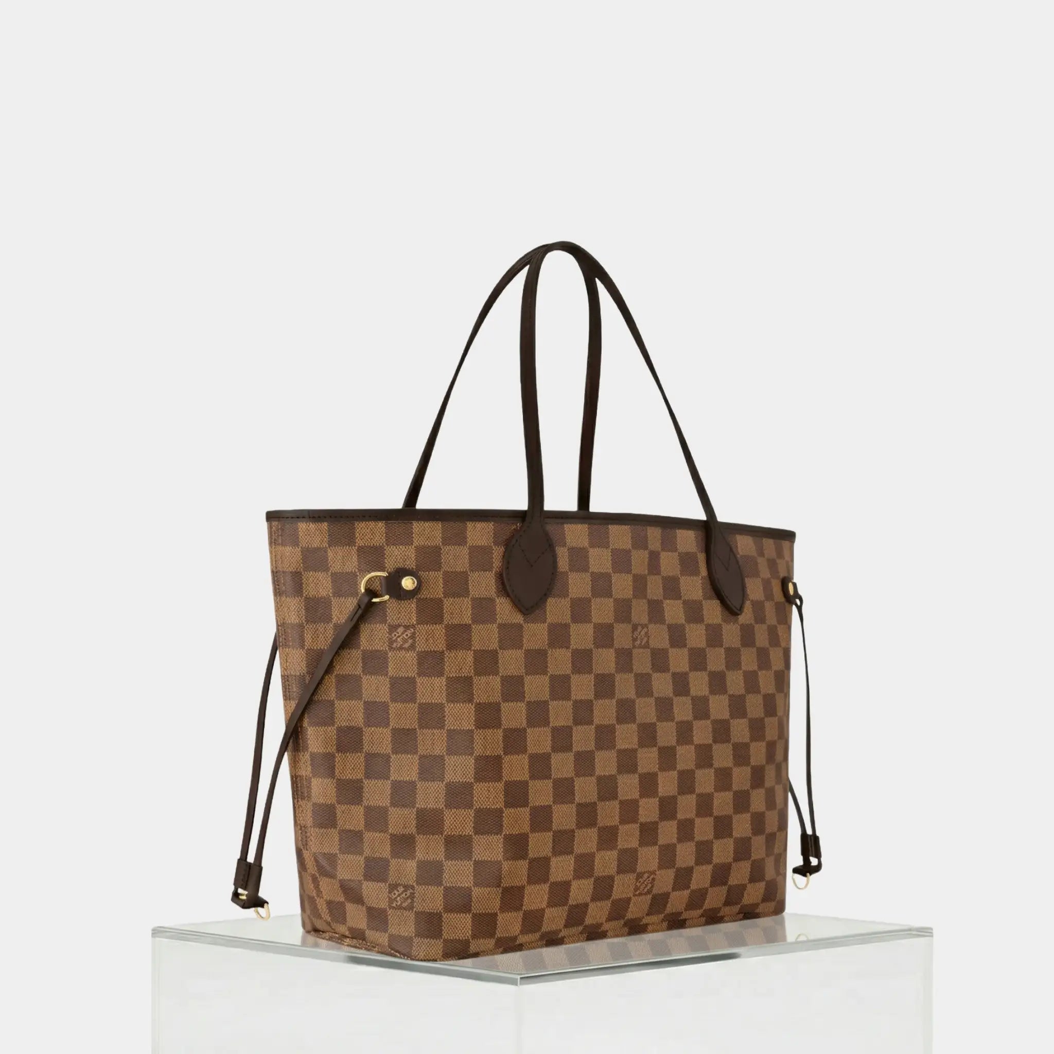Louis Vuitton Neverfull MM Tote In Damier Ebene, Cherry, Side