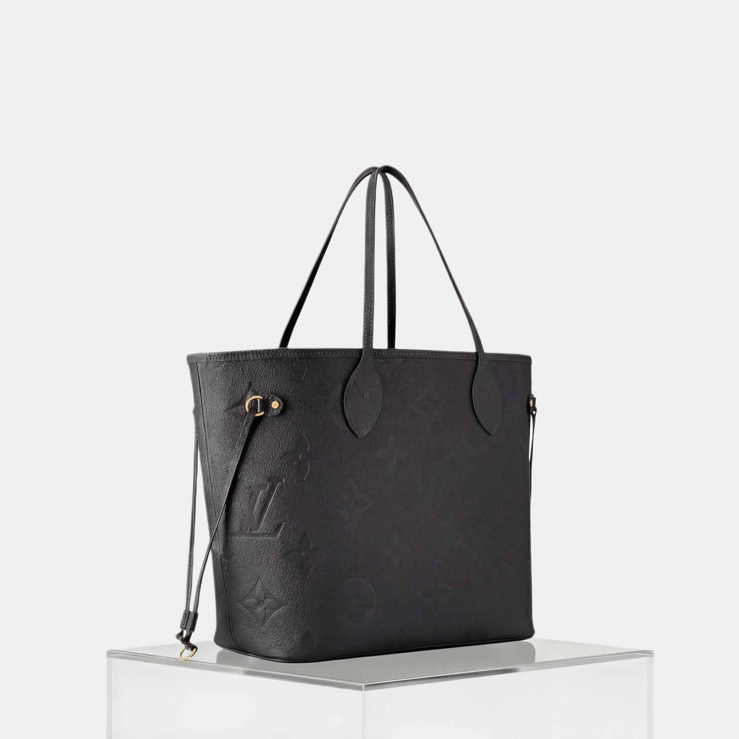 Louis Vuitton Neverfull MM Tote Bag Monogram Empreinte, Black, Side