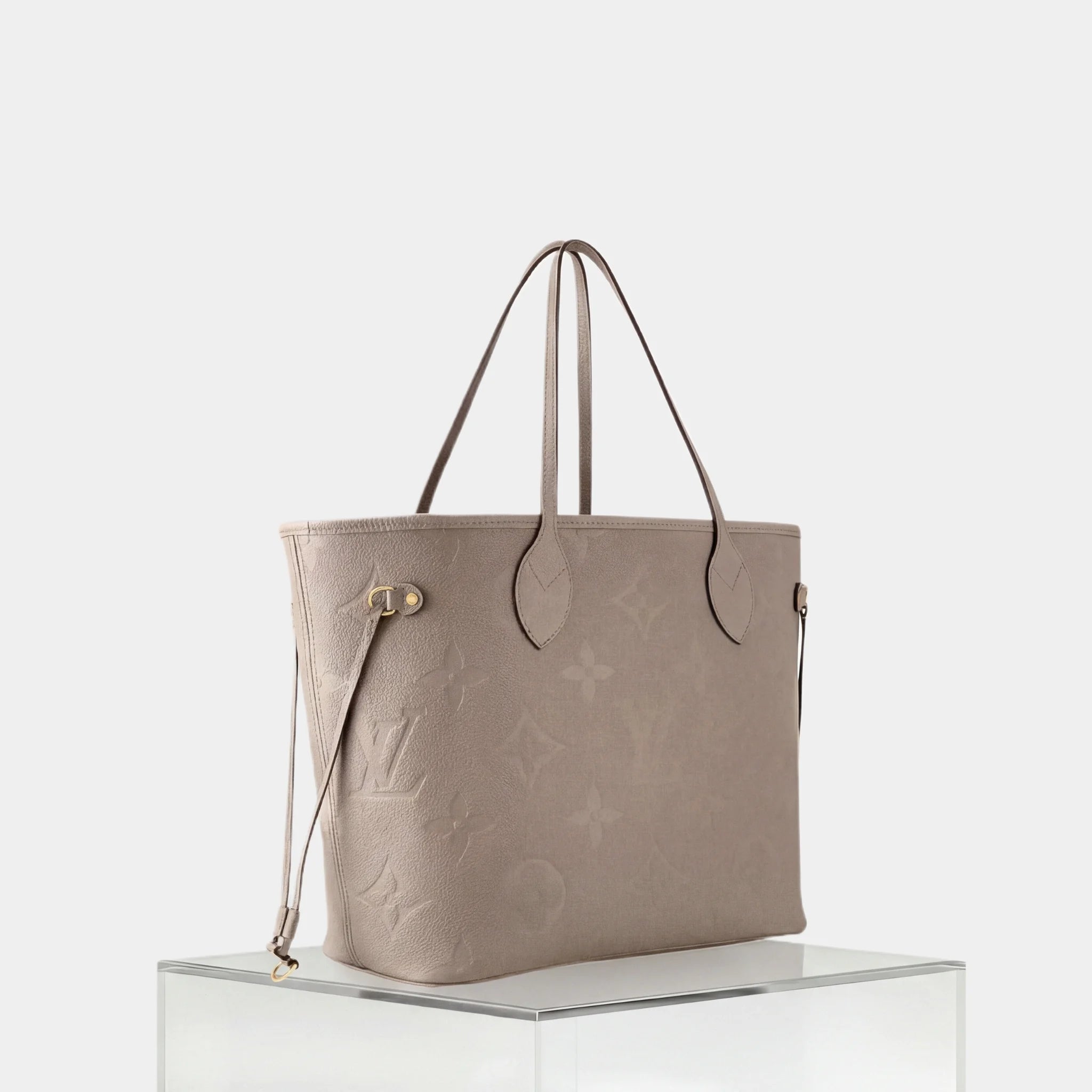 Louis Vuitton Neverfull MM Tote Bag Monogram Empreinte, Tourtelle, Side