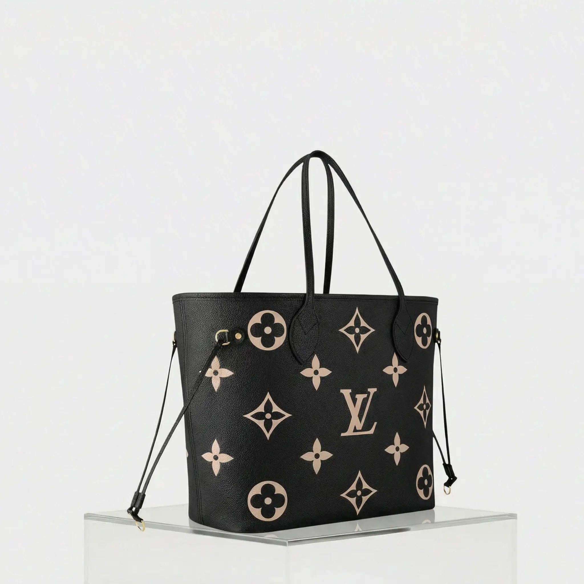 Louis Vuitton Neverfull MM Tote In Two-Tone Monogram Empreinte, Side