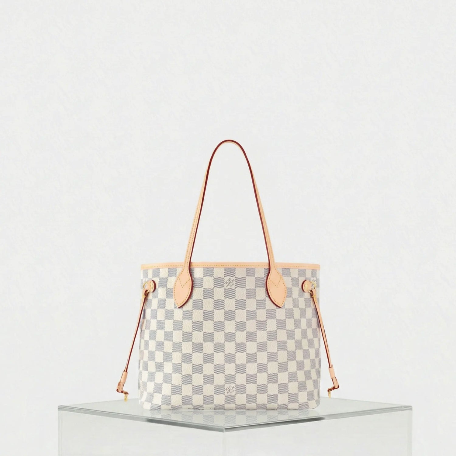 Louis Vuitton Neverfull PM Tote In Damier Azur, Front