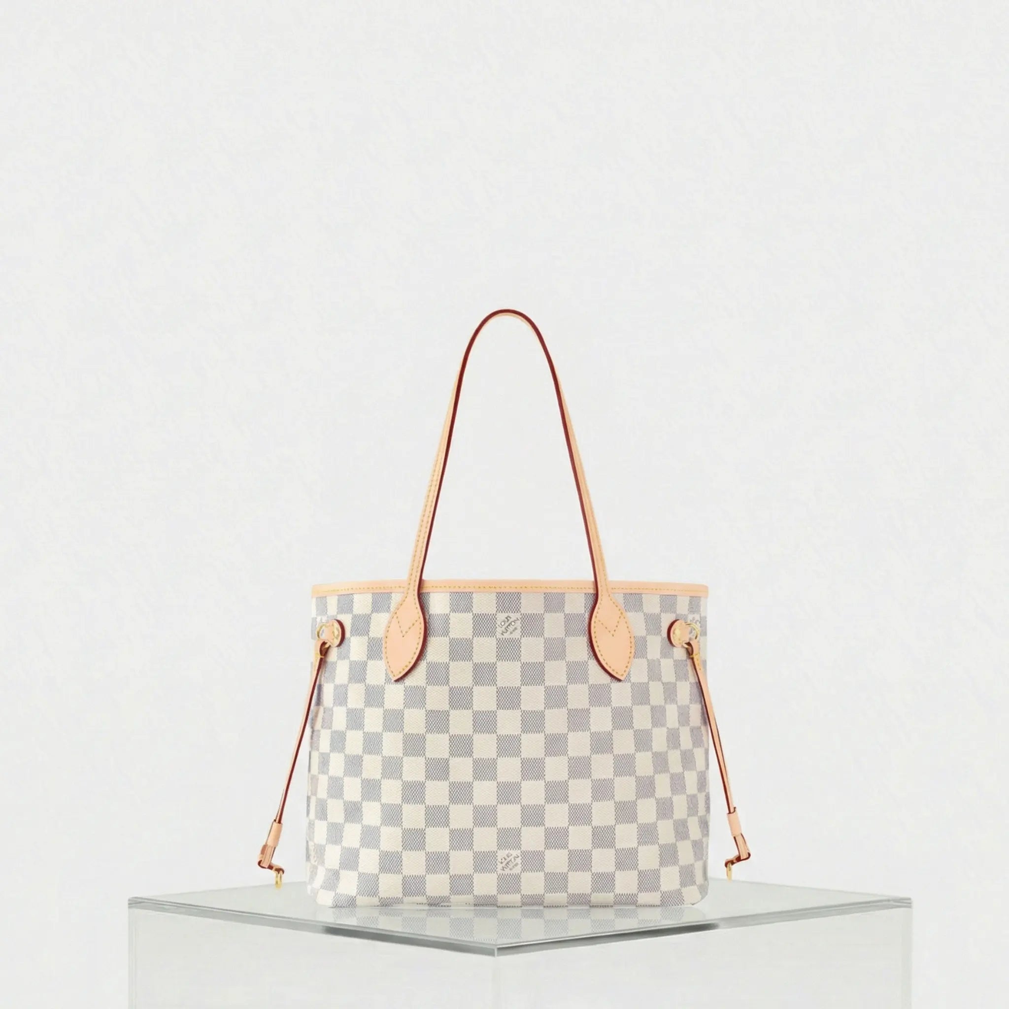 Louis Vuitton Neverfull PM Tote In Damier Azur, Front