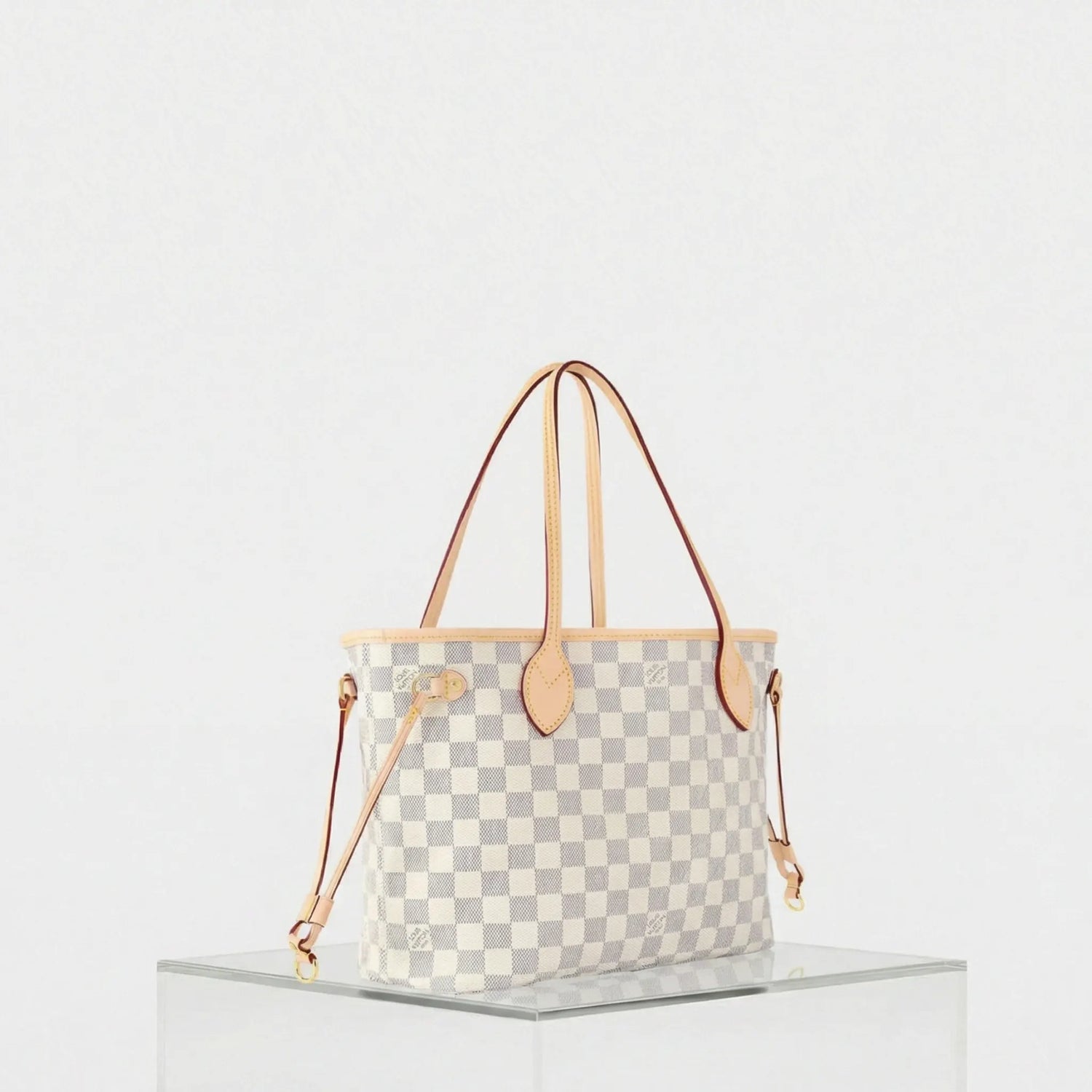 Louis Vuitton Neverfull PM Tote In Damier Azur, Side