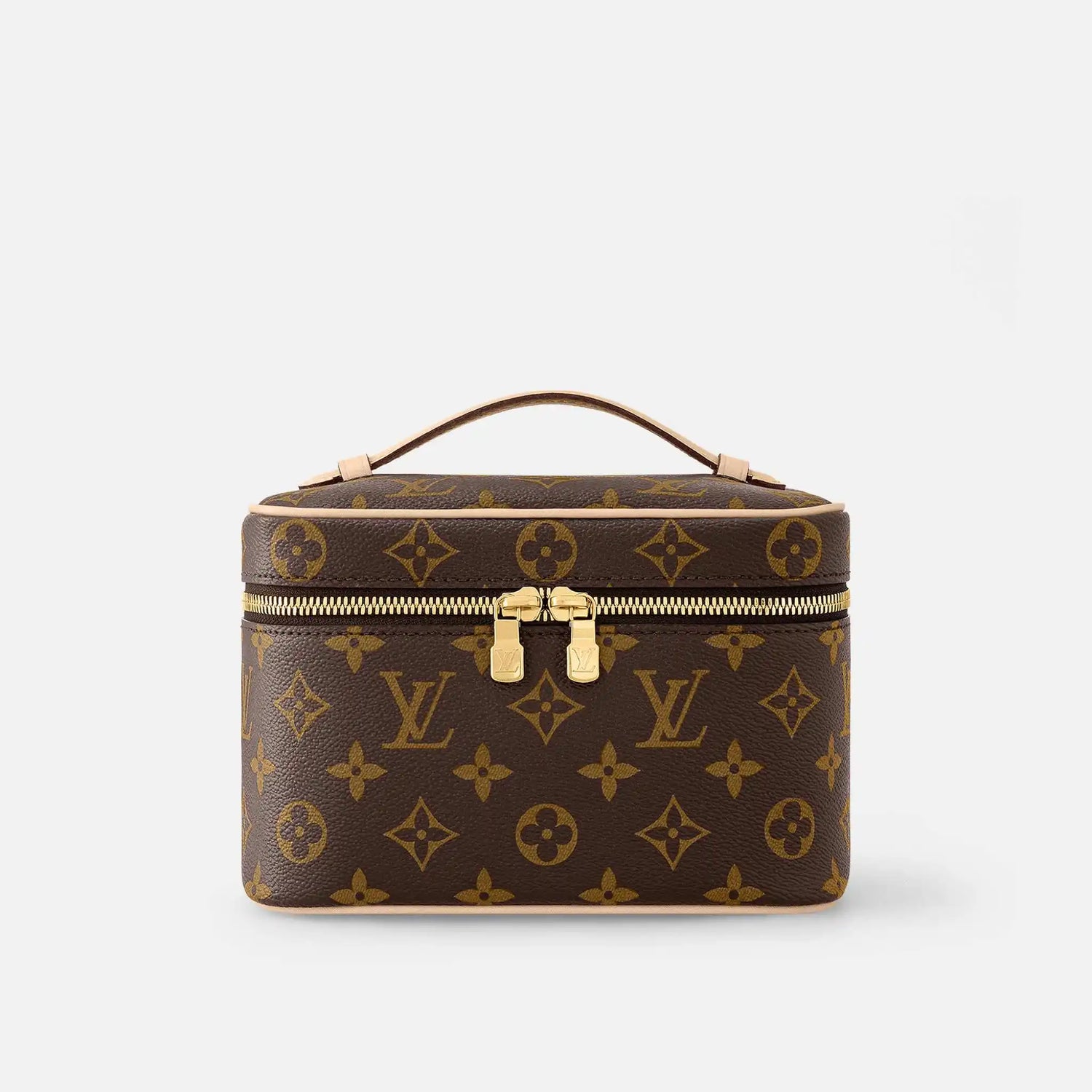 Louis Vuitton Nice Mini Handbag Monogram Canvas, Beige, Front