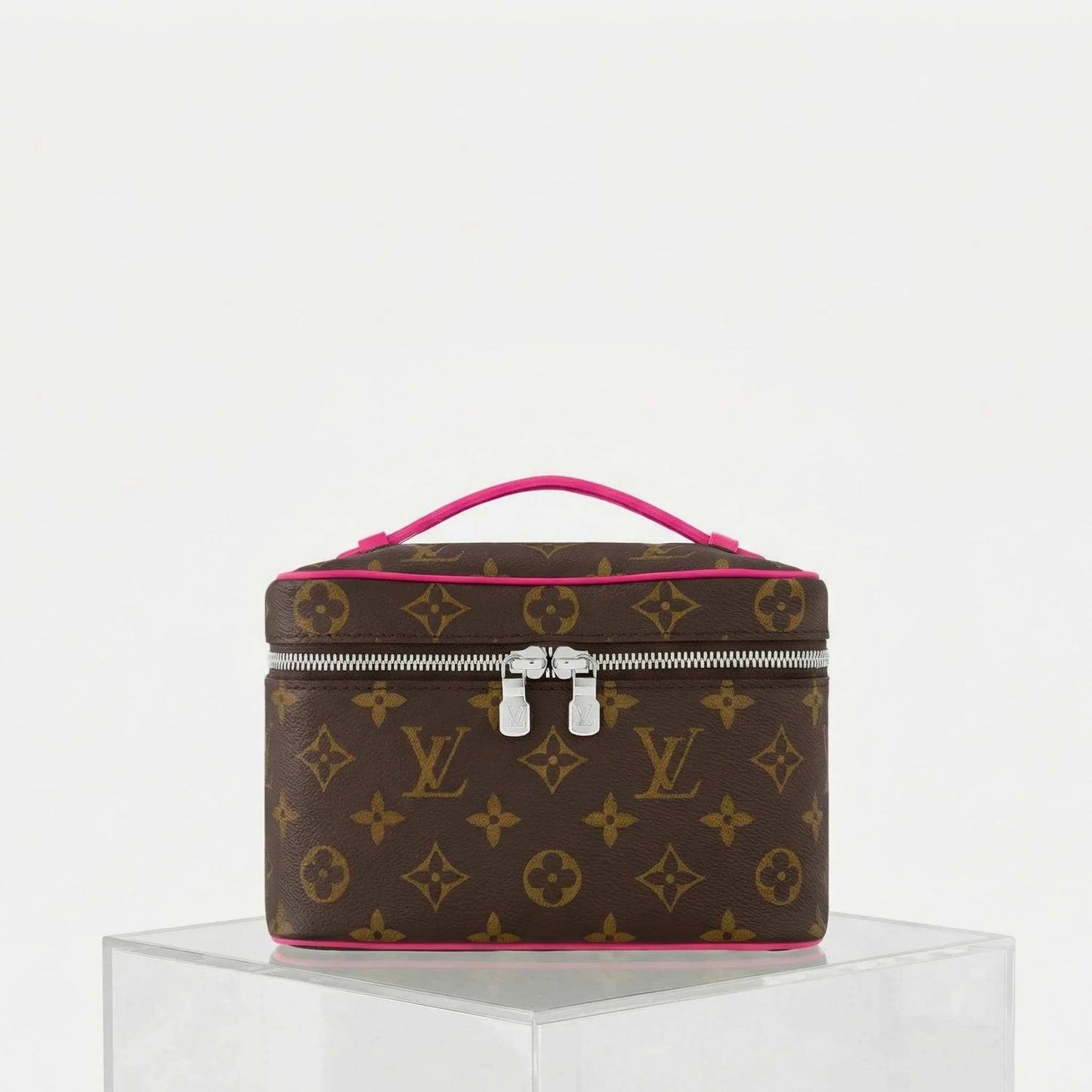Louis Vuitton Nice Mini Handbag Monogram Canvas, Red, Front