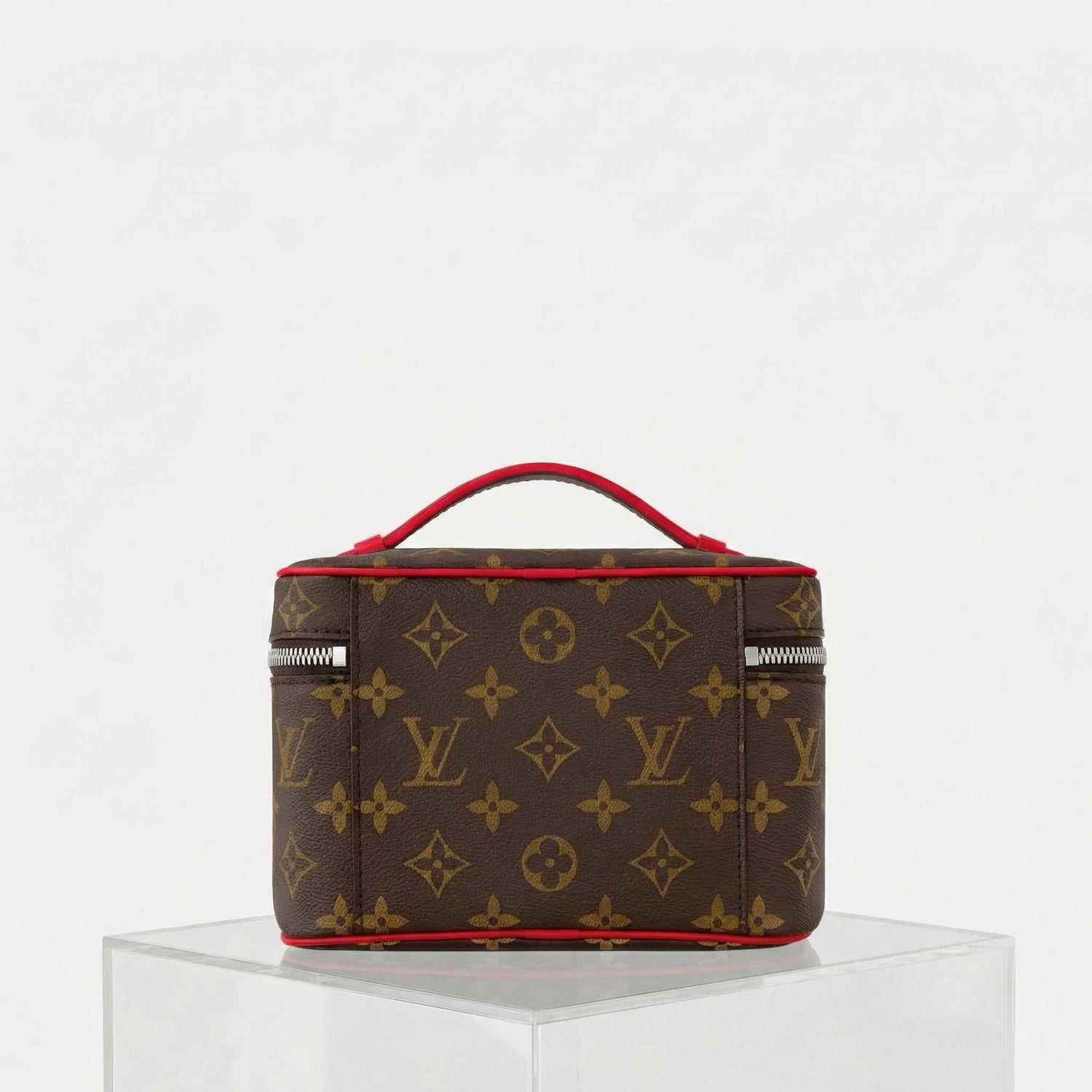 Louis Vuitton Nice Mini Handbag Monogram Canvas, Red, Back